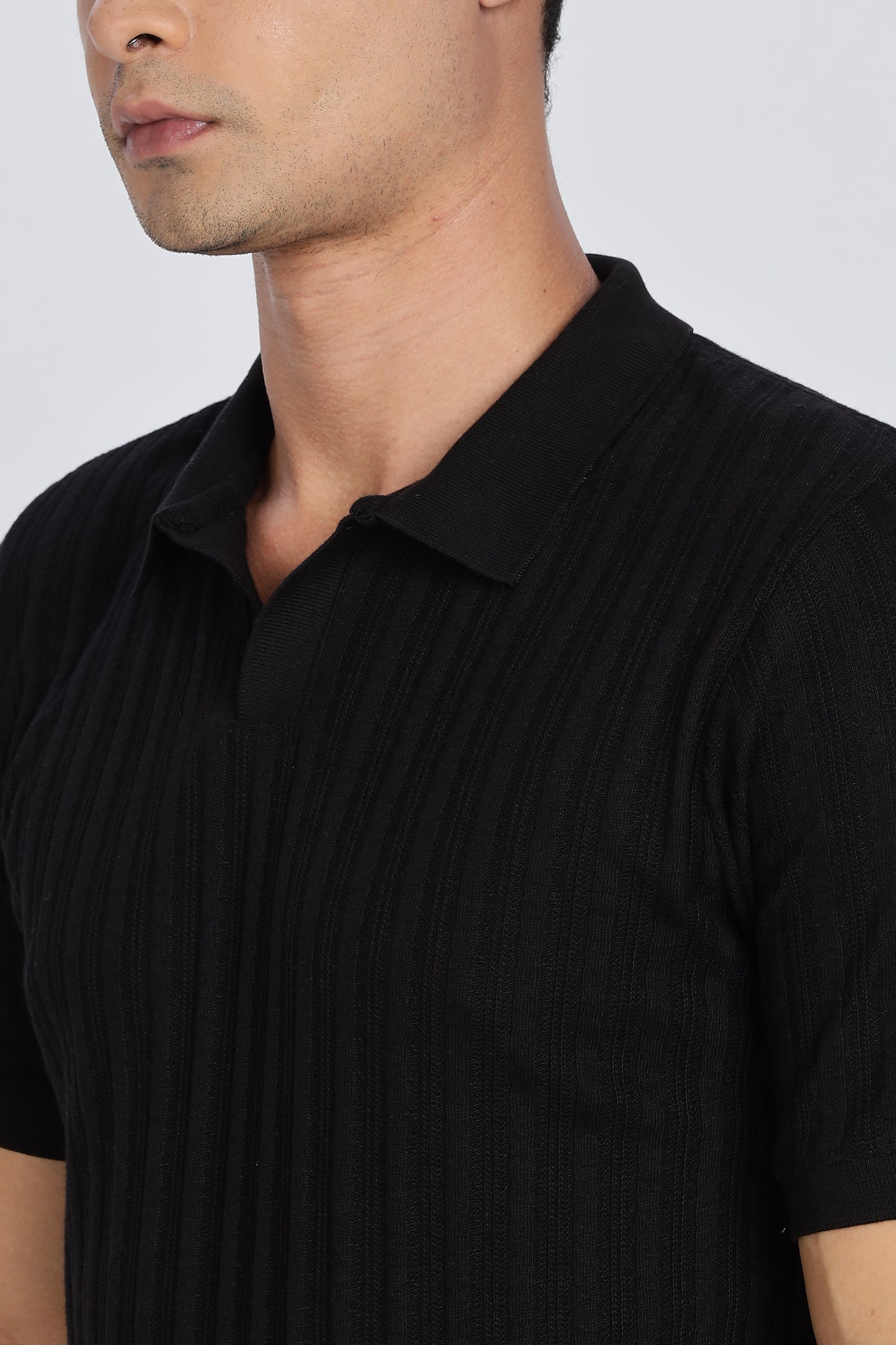 Regular Fit Men’s Black Polo T-Shirt