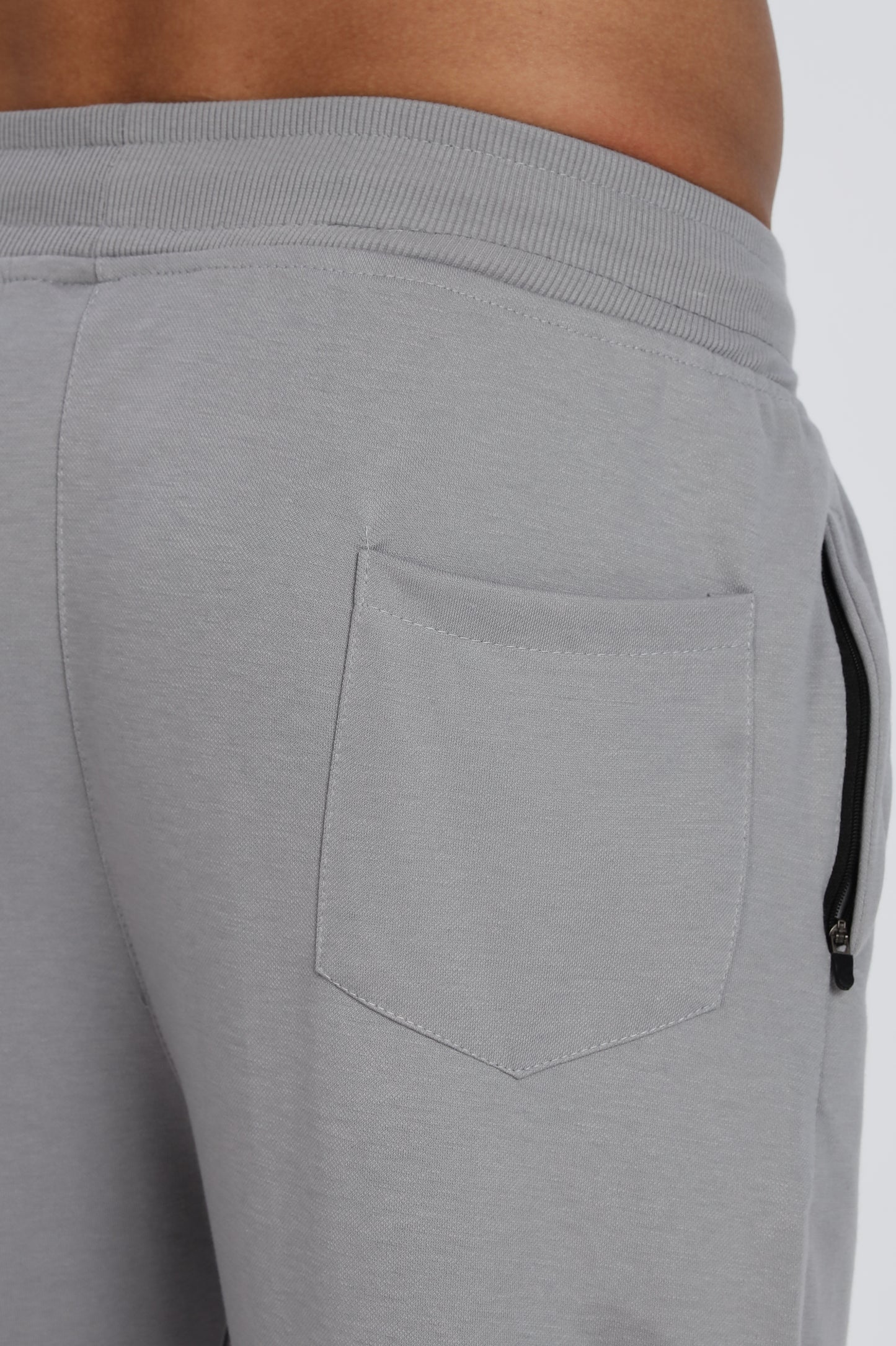 Men Grey Casual Jogger with Drawstring Waist & Side Pockets