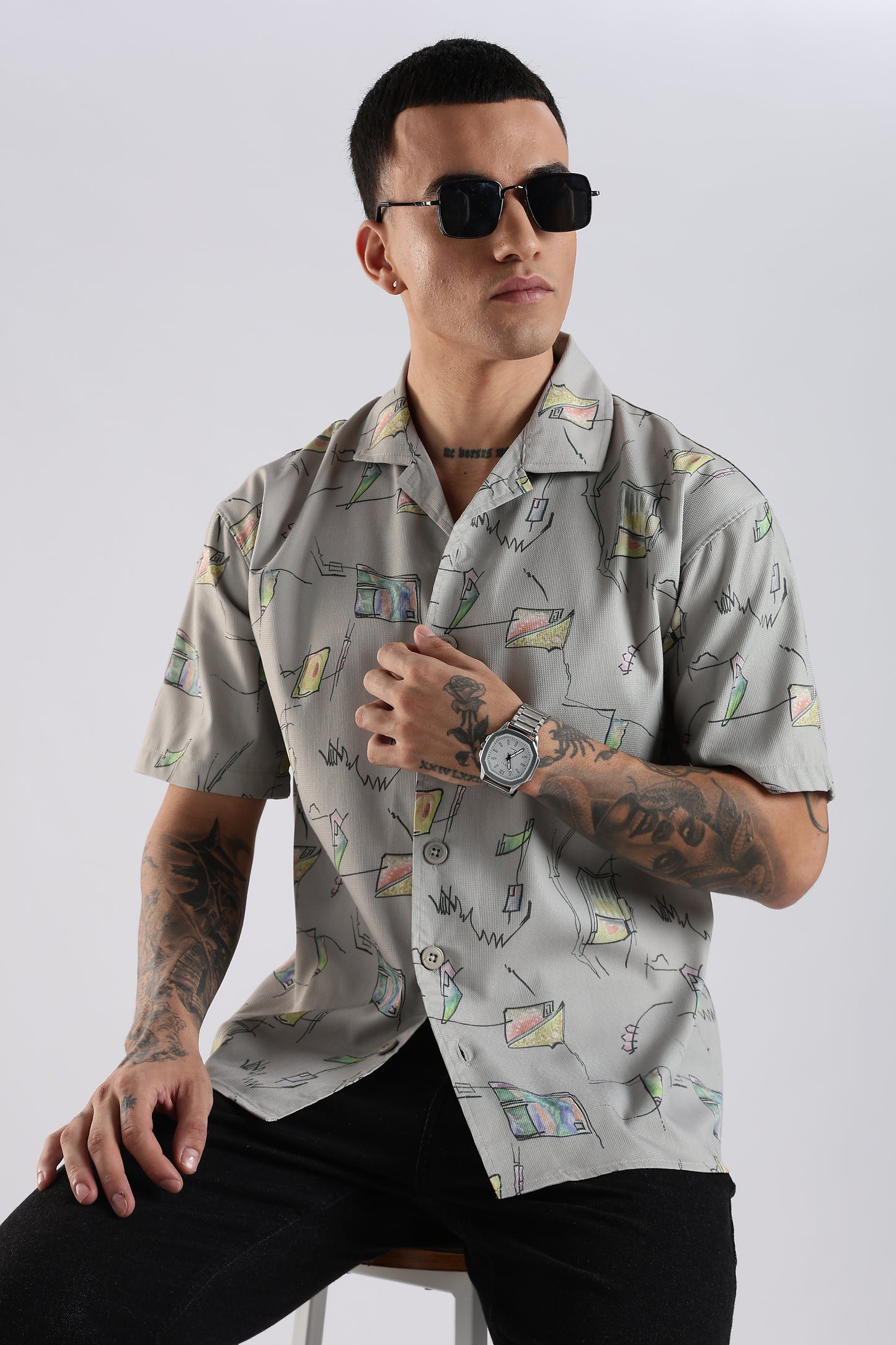 Grey Lagoon Casual Shirt