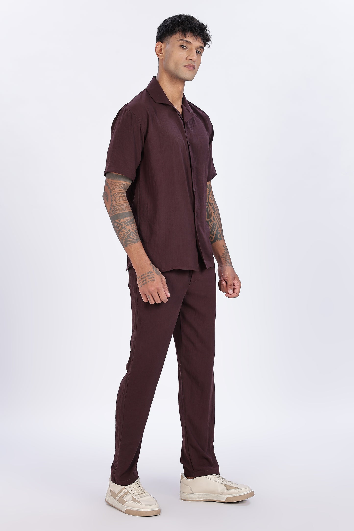 Oxblood Luxe Co-Ord Set