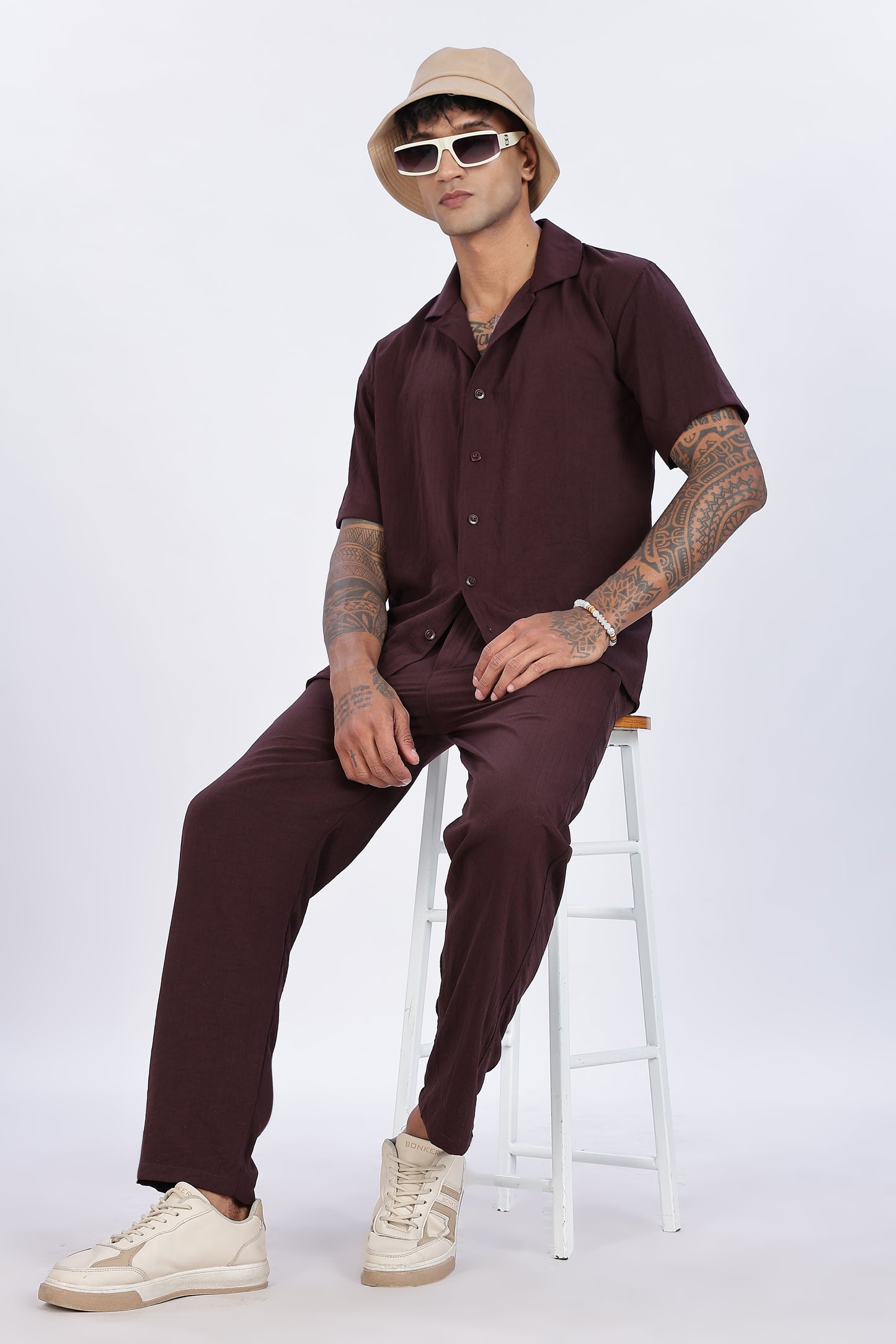 Oxblood Luxe Co-Ord Set