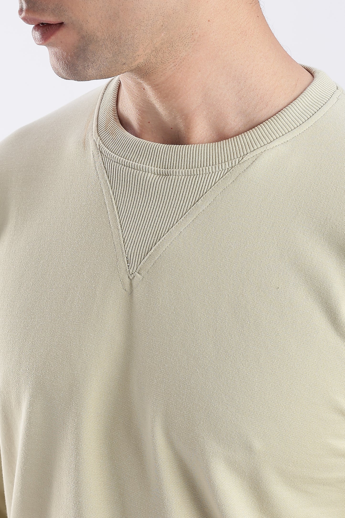 Classic Beige Crewneck Sweatshirt