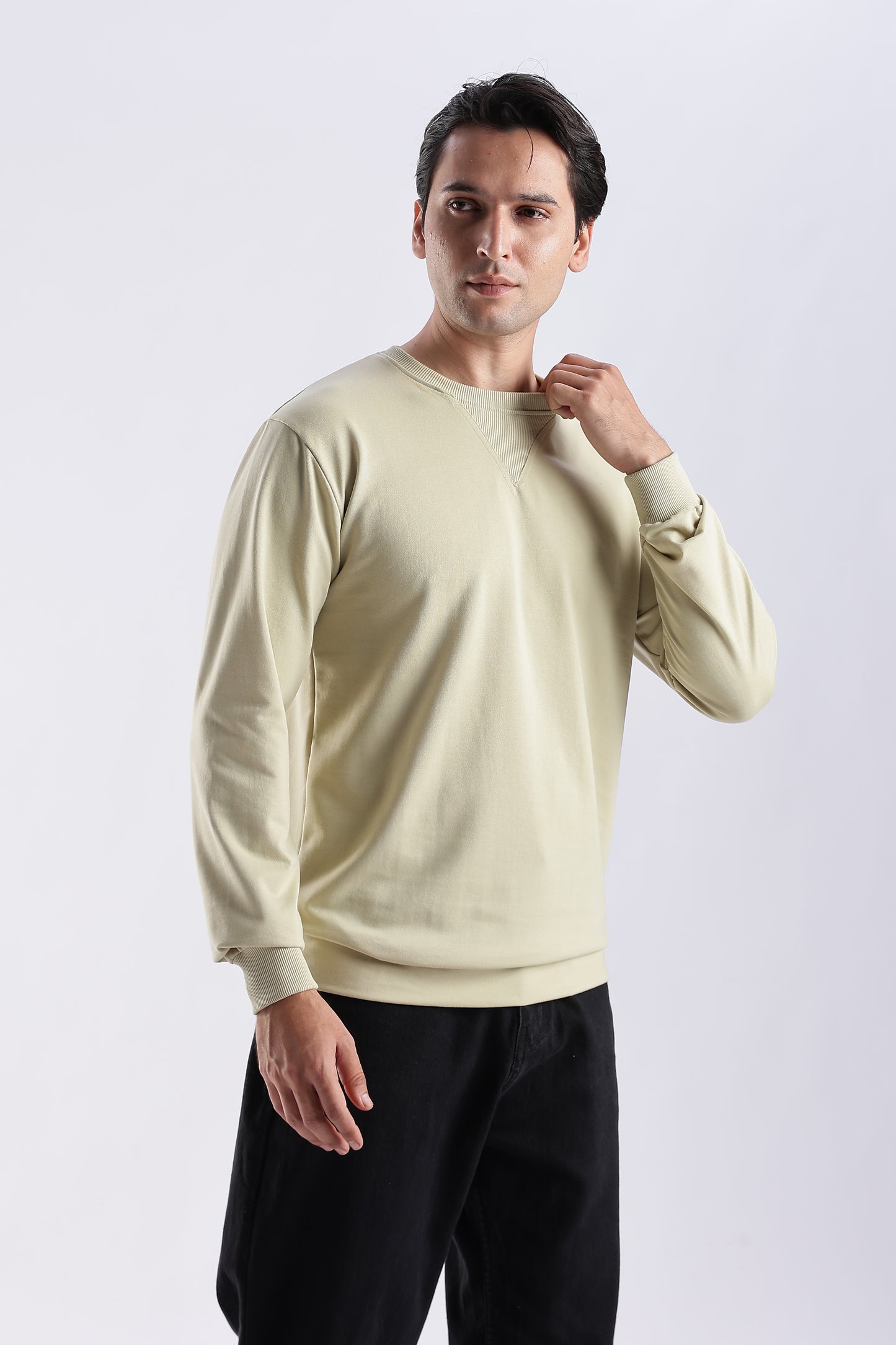 Classic Beige Crewneck Sweatshirt