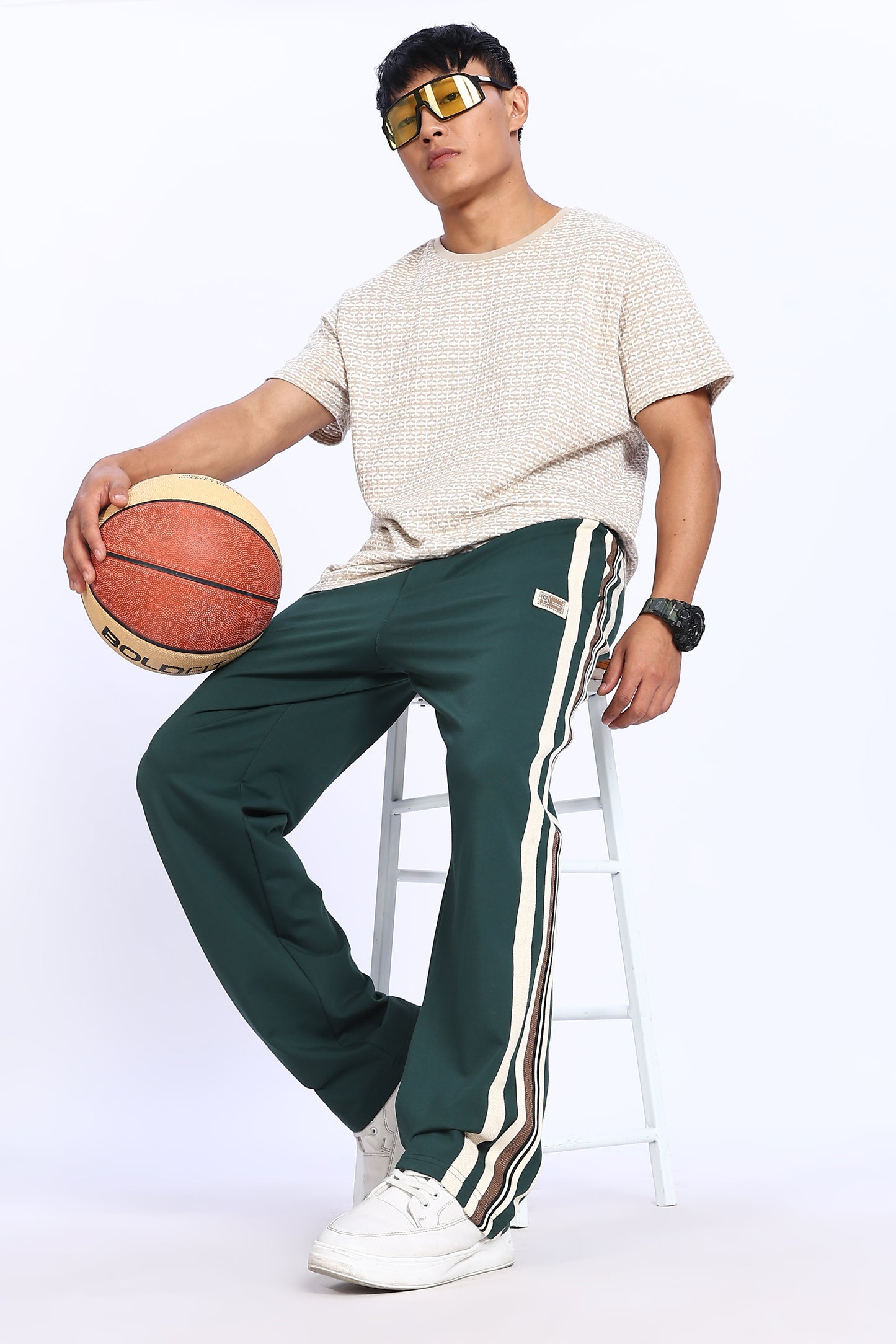 Forest Racer Stripe Track Pants
