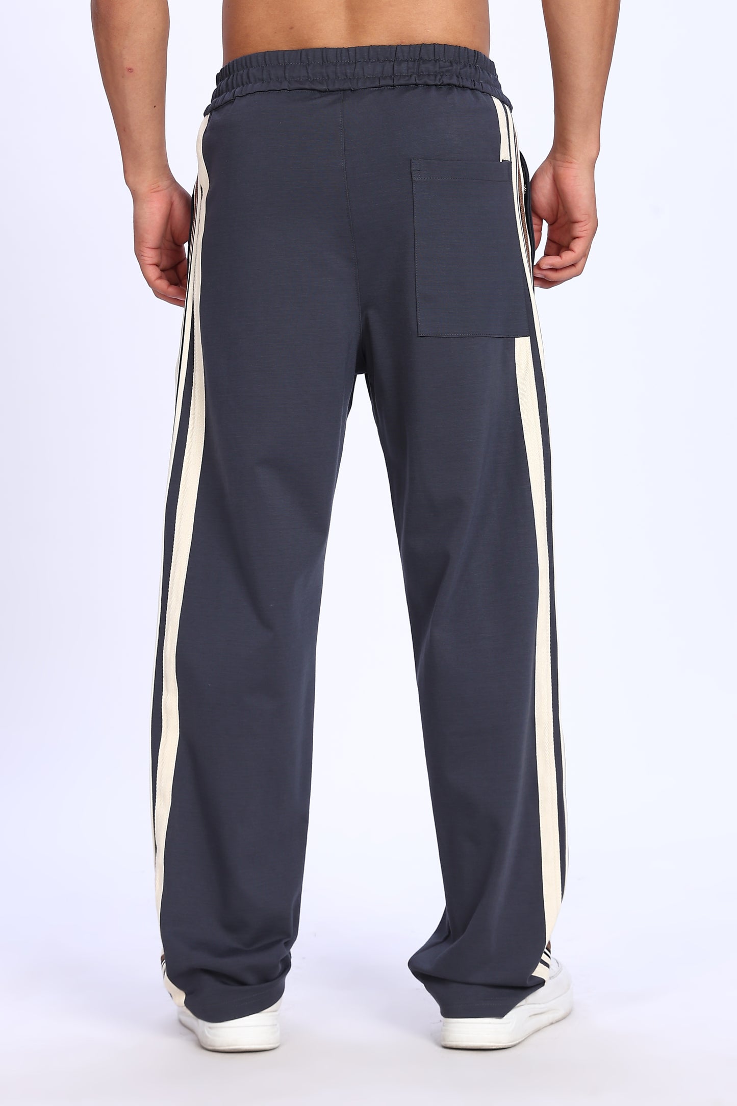Navy Core Stripe Track Pants