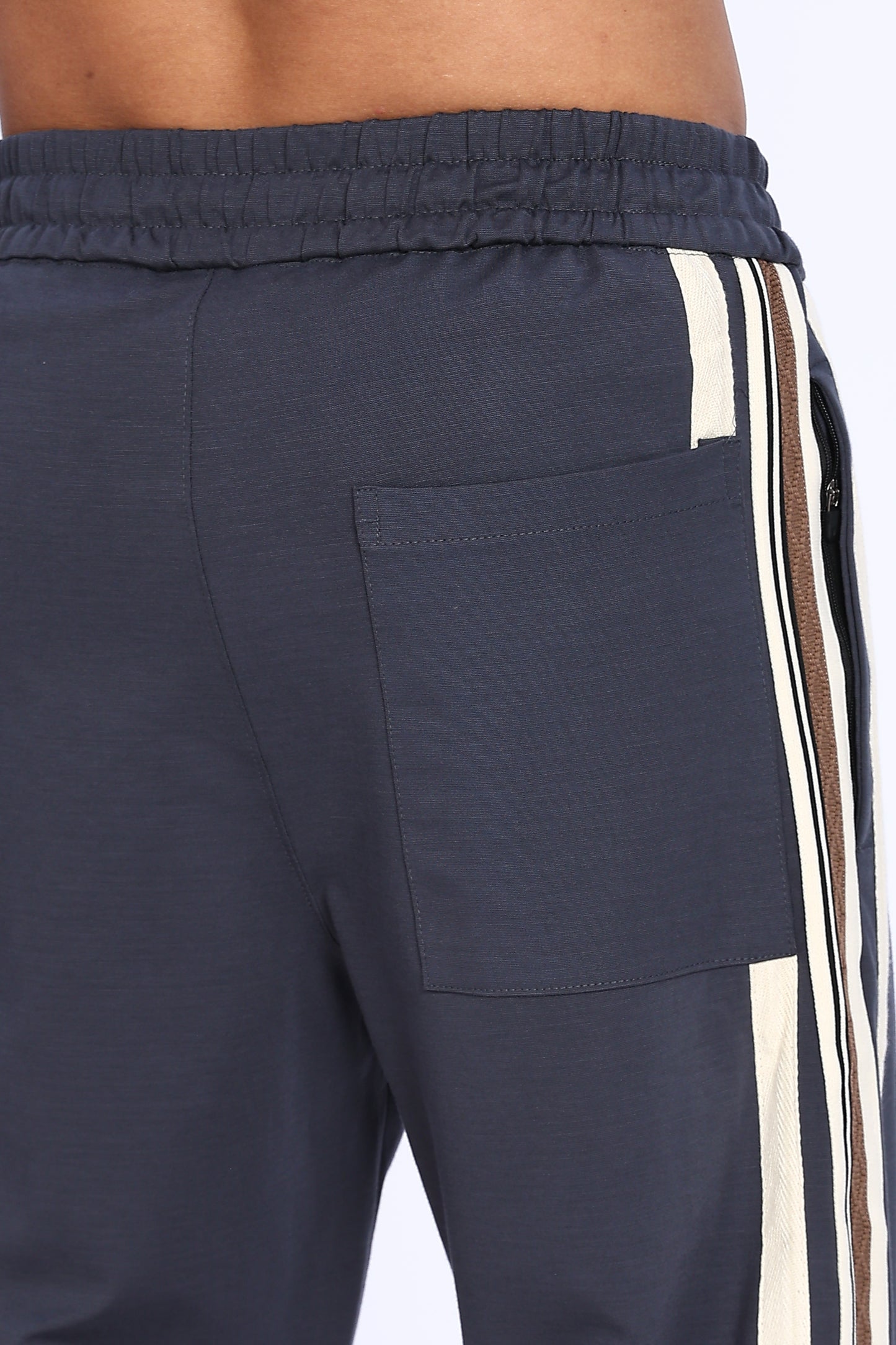 Navy Core Stripe Track Pants
