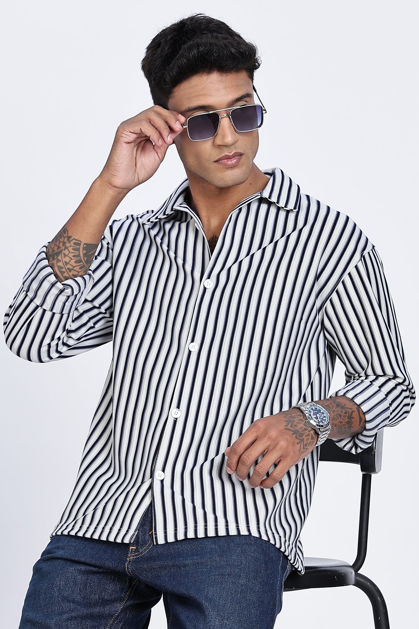 Mono Vibe Stripe Shirt
