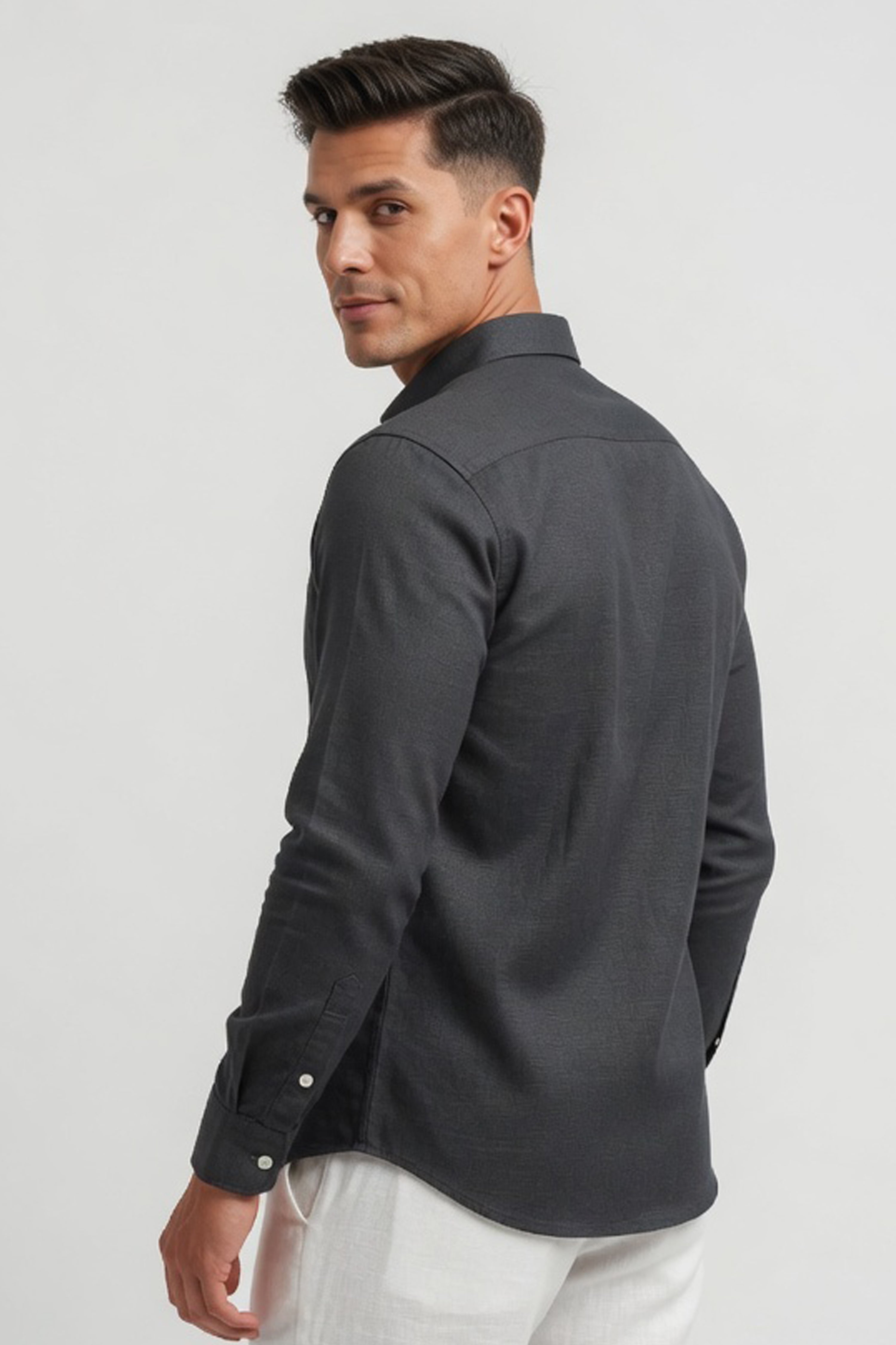 Premium Slate Button-Down