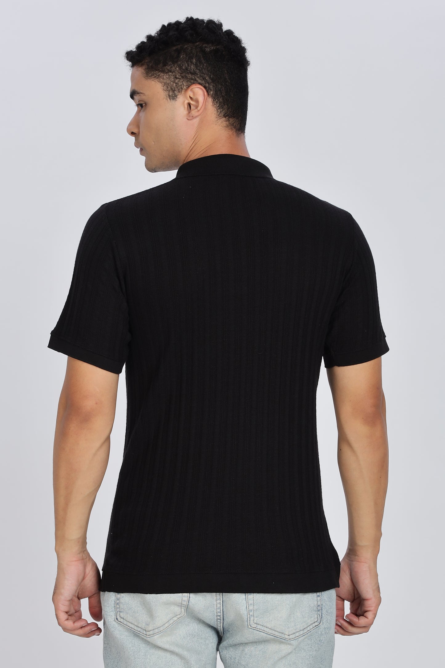 Regular Fit Men’s Black Polo T-Shirt