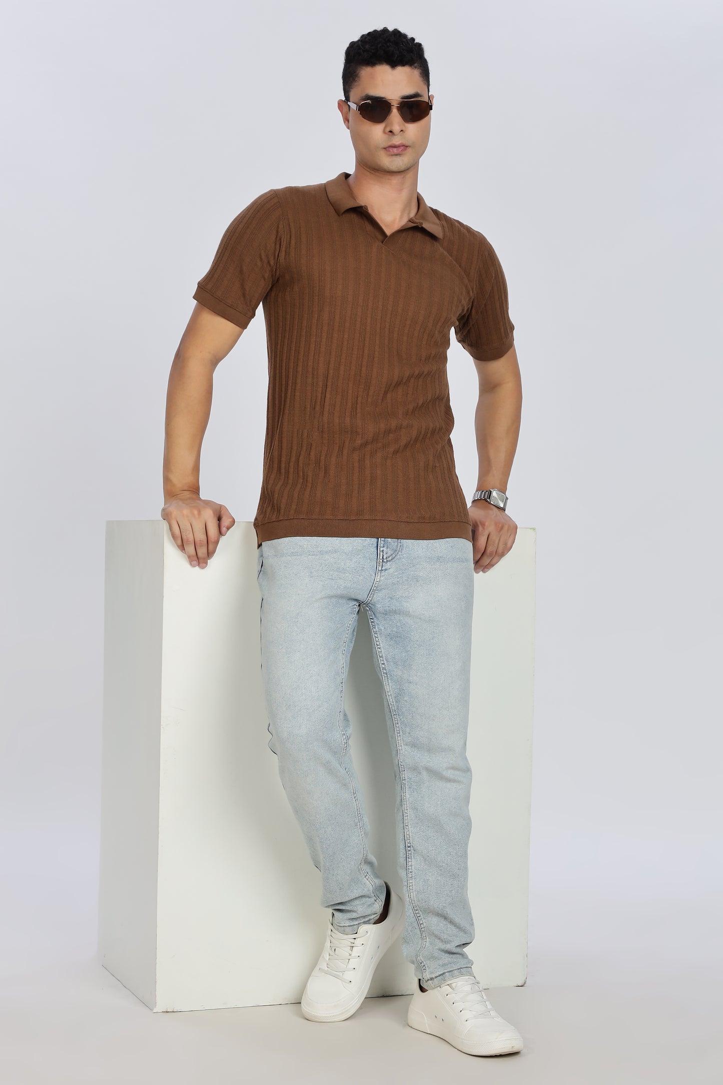 Regular Fit Men’s Brown Polo T-Shirt