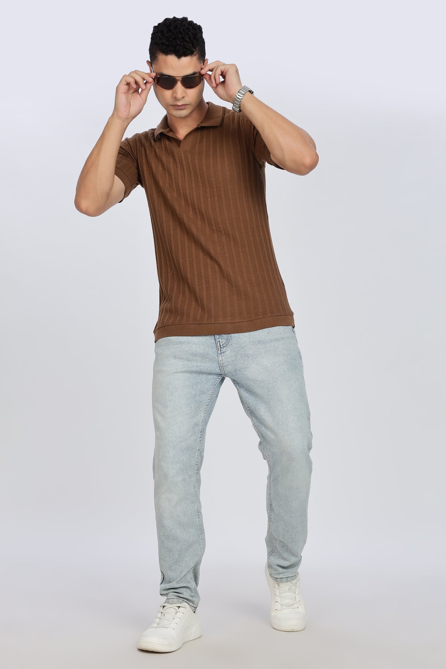 Regular Fit Men’s Brown Polo T-Shirt