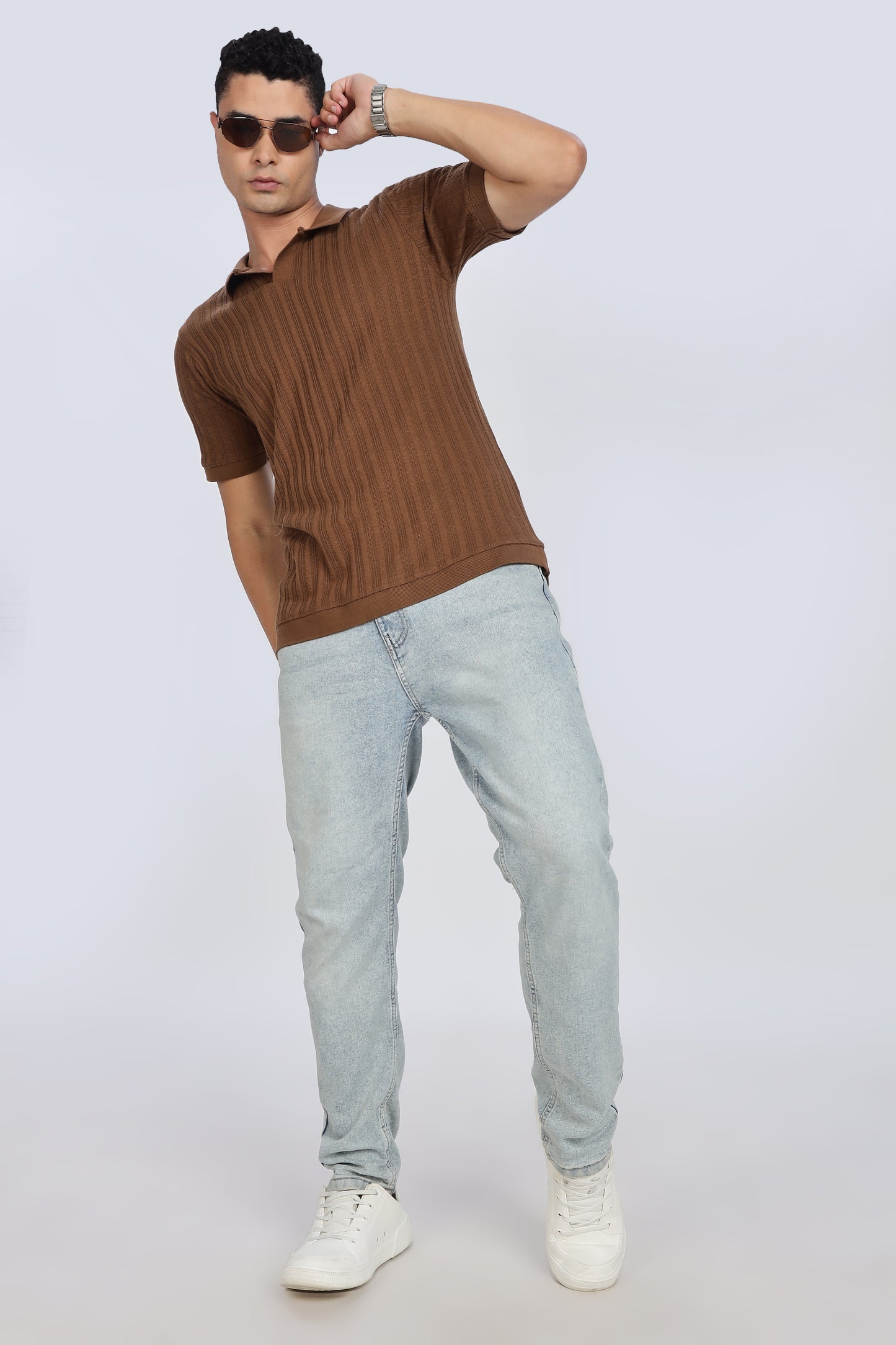 Regular Fit Men’s Brown Polo T-Shirt