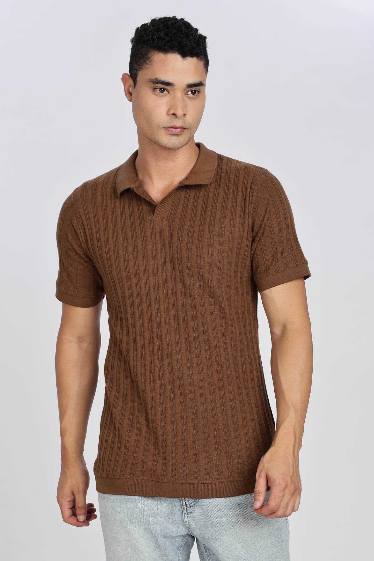 Regular Fit Men’s Brown Polo T-Shirt