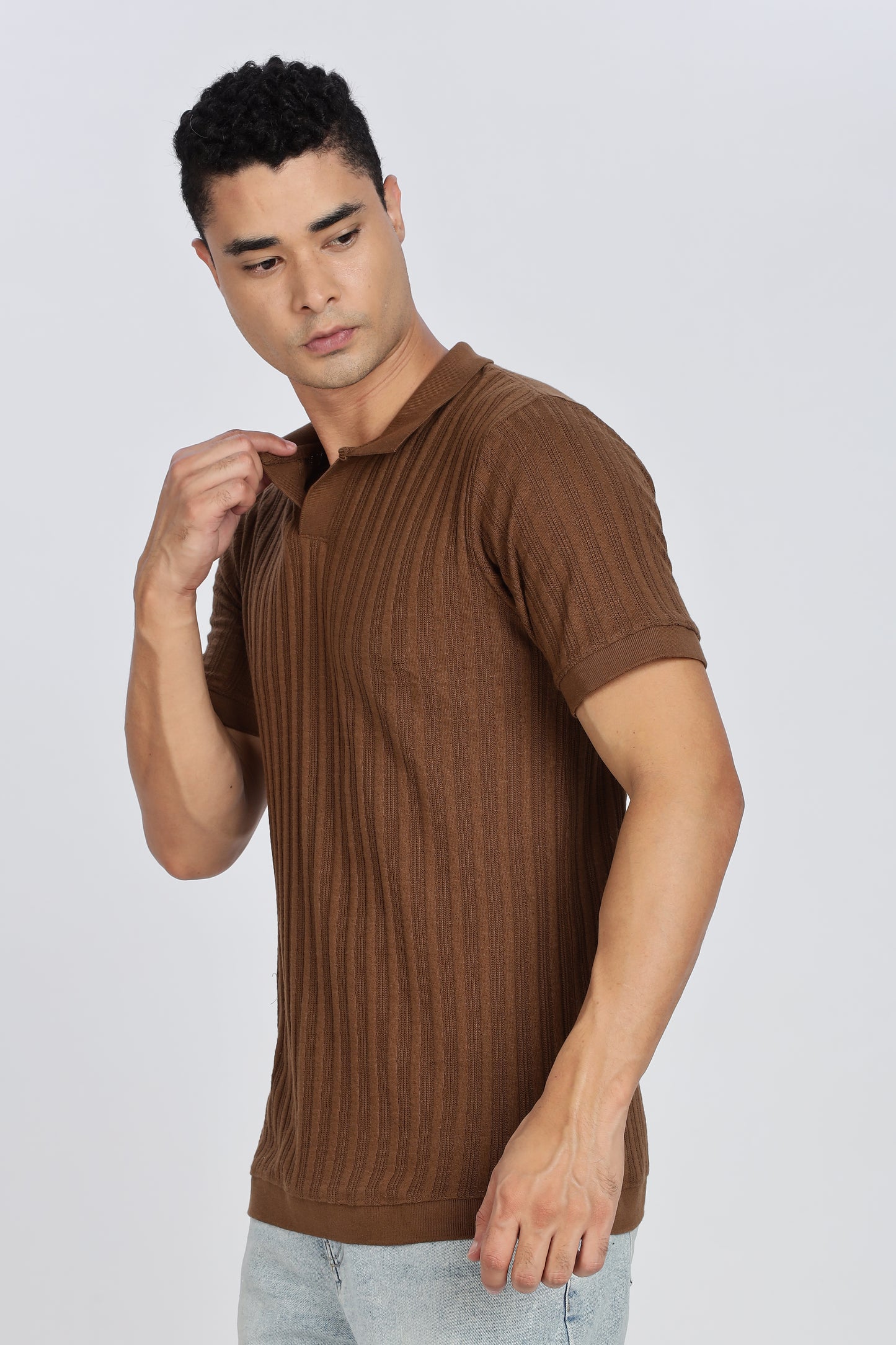 Regular Fit Men’s Brown Polo T-Shirt