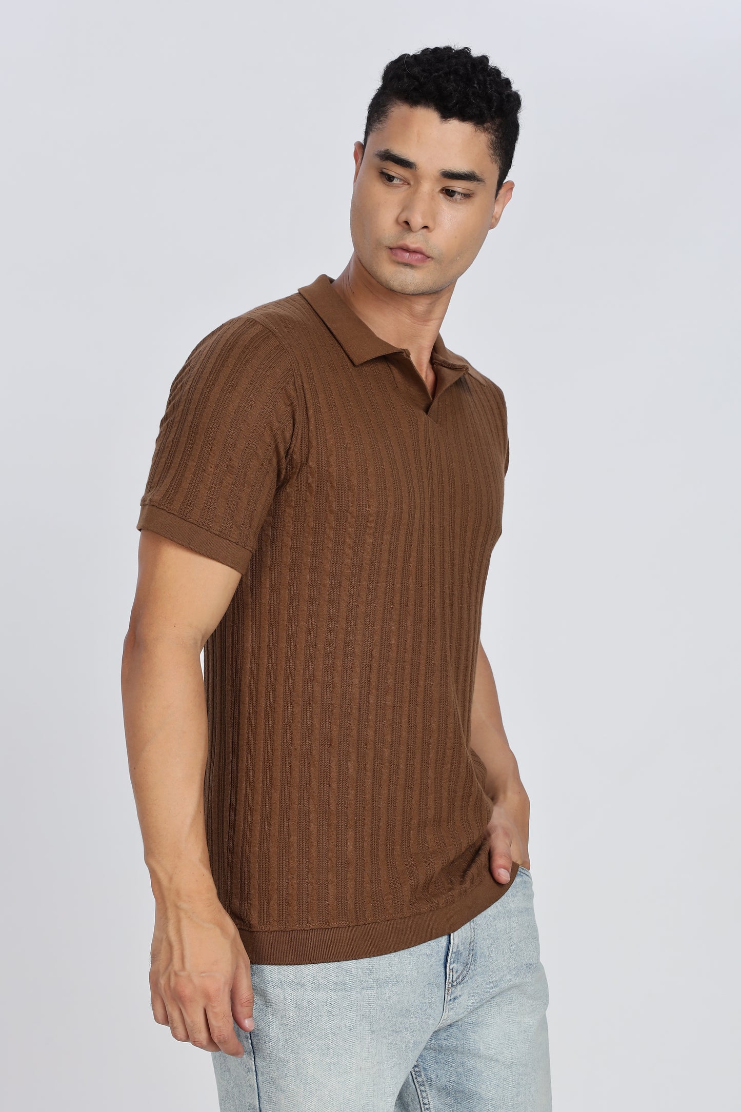 Regular Fit Men’s Brown Polo T-Shirt