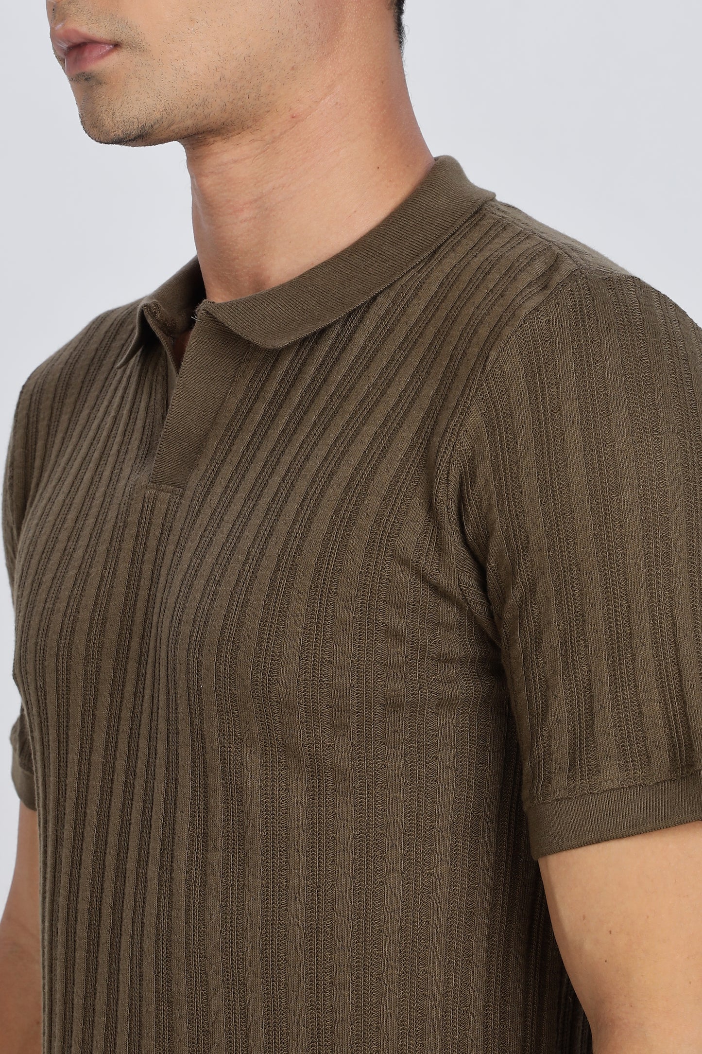 Regular Fit Men’s Olive Polo T-Shirt