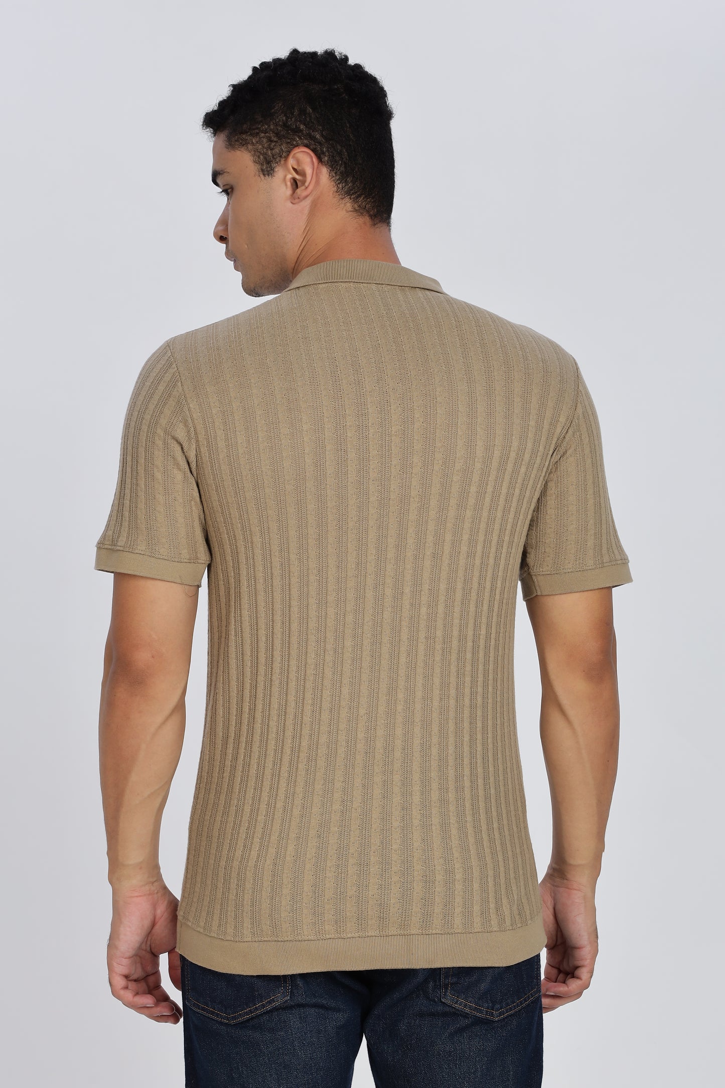 Regular Fit Men’s Beige Polo T-Shirt