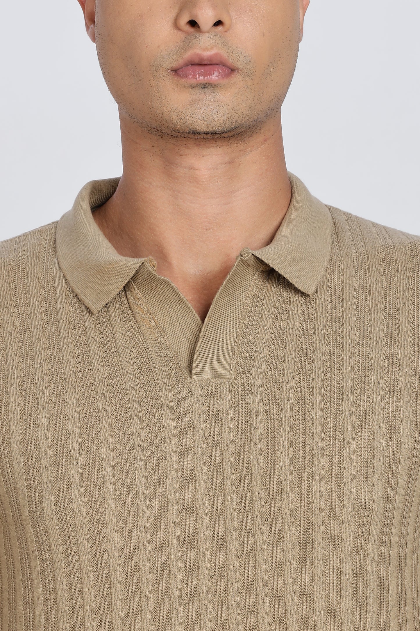 Regular Fit Men’s Beige Polo T-Shirt