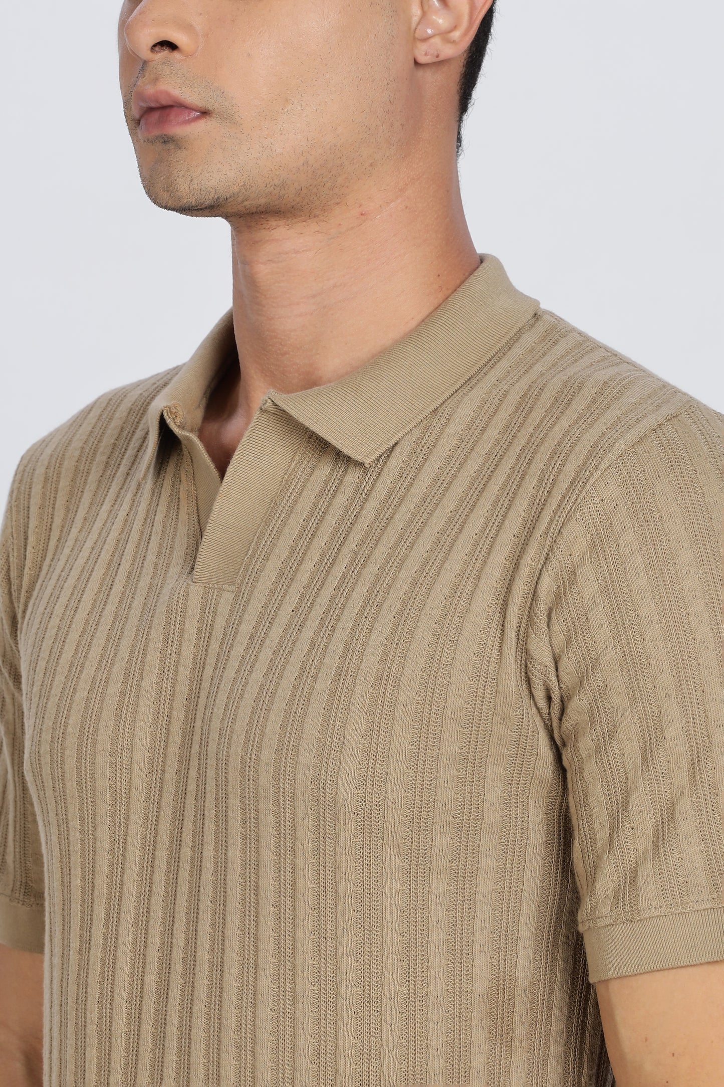 Regular Fit Men’s Beige Polo T-Shirt