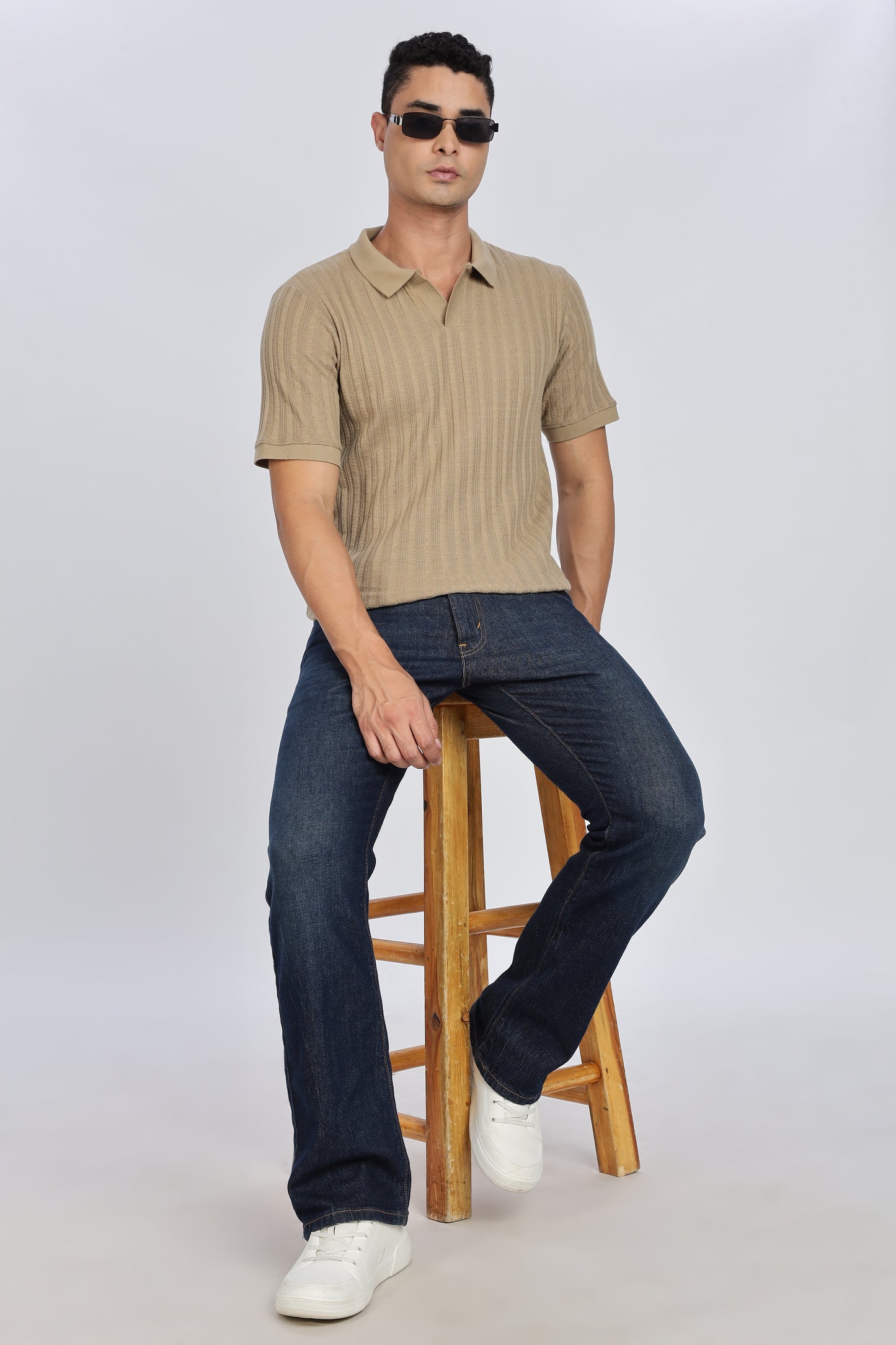 Regular Fit Men’s Beige Polo T-Shirt