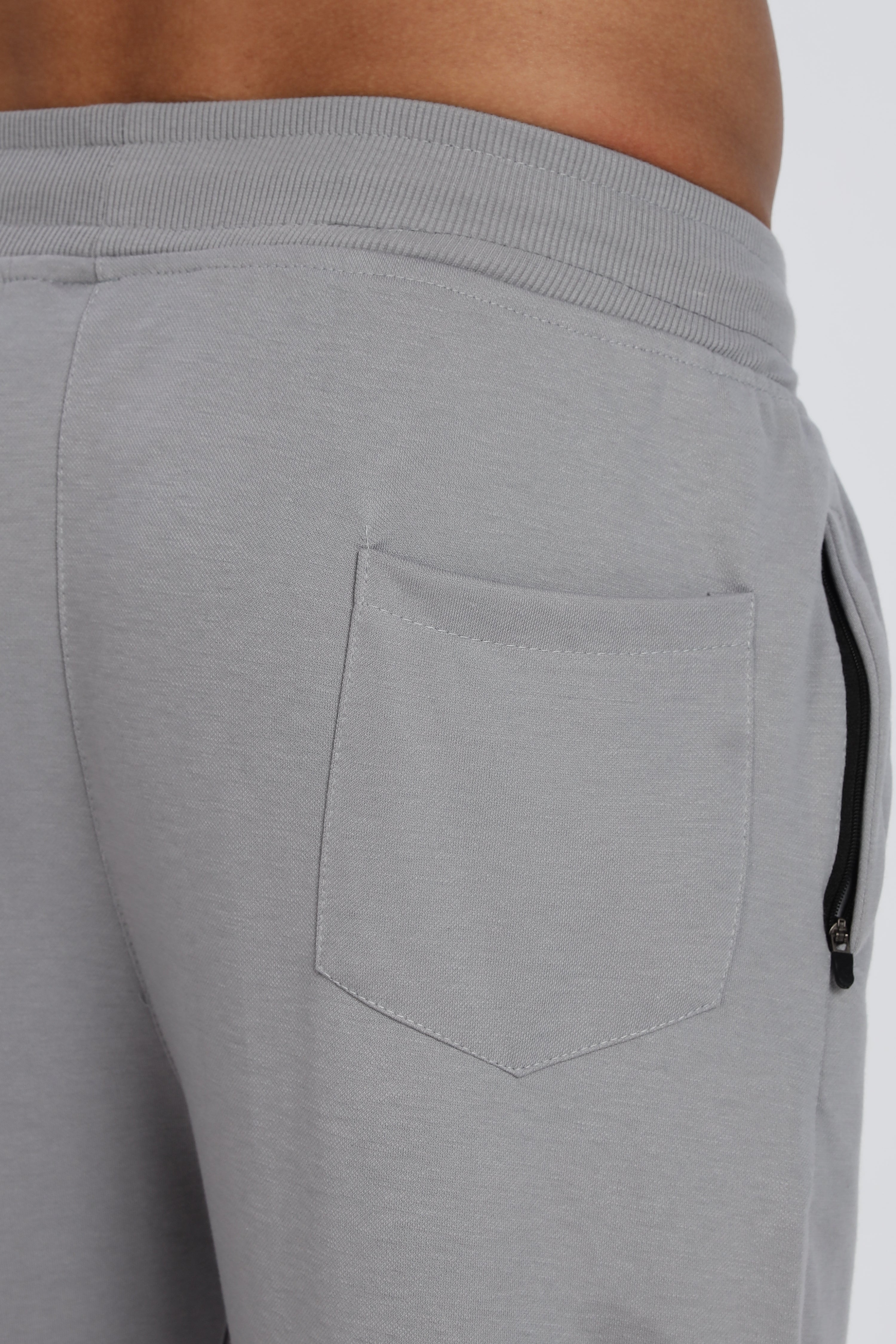 Men Grey Casual Jogger with Drawstring Waist & Side Pockets