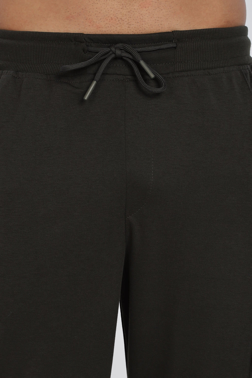 Men Dark Grey Casual Jogger with Drawstring Waist & Side Pockets