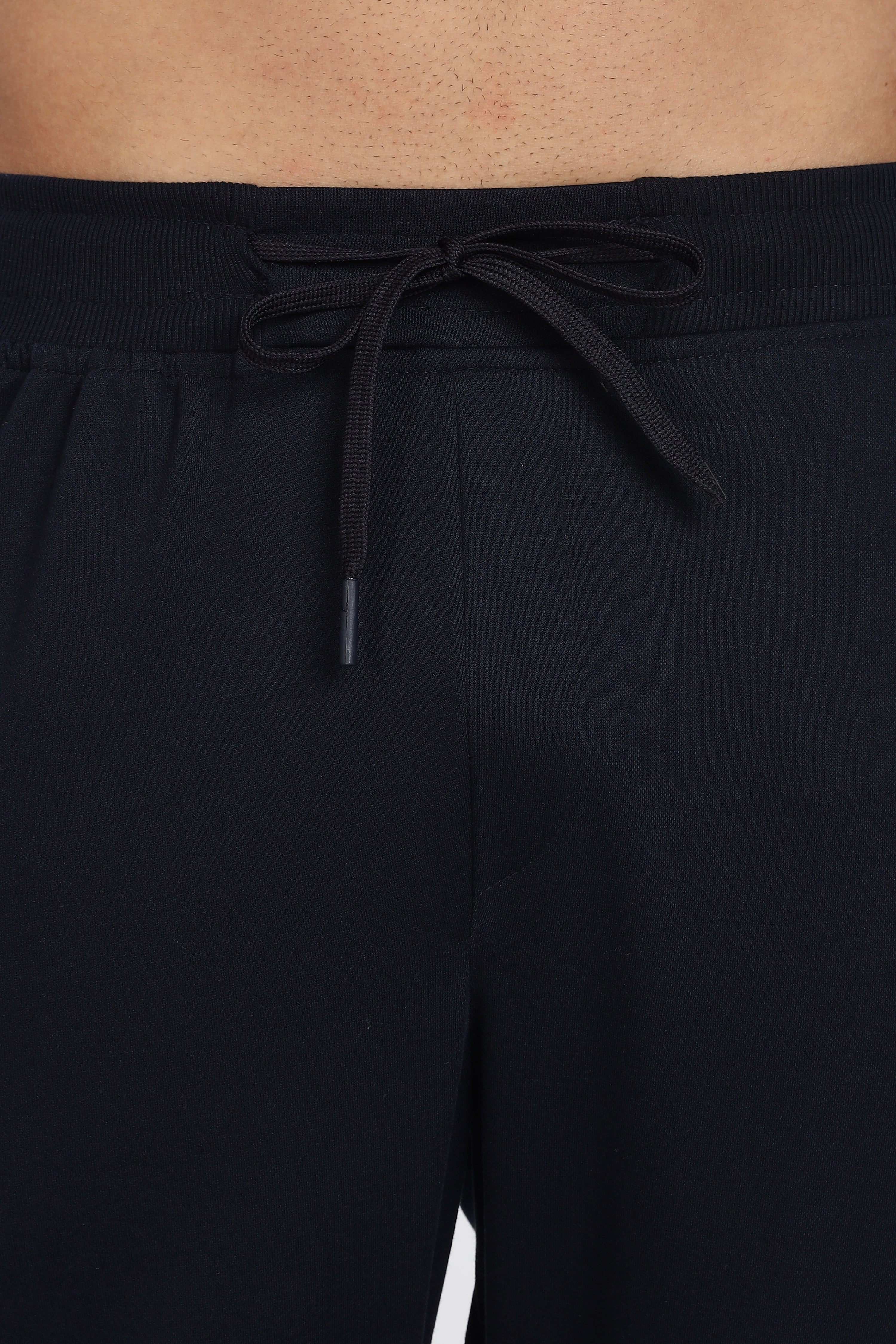 Men Navy Blue Casual Jogger with Drawstring Waist & Side Pockets