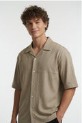 Oasis Green Ribbed Cuban Shirt