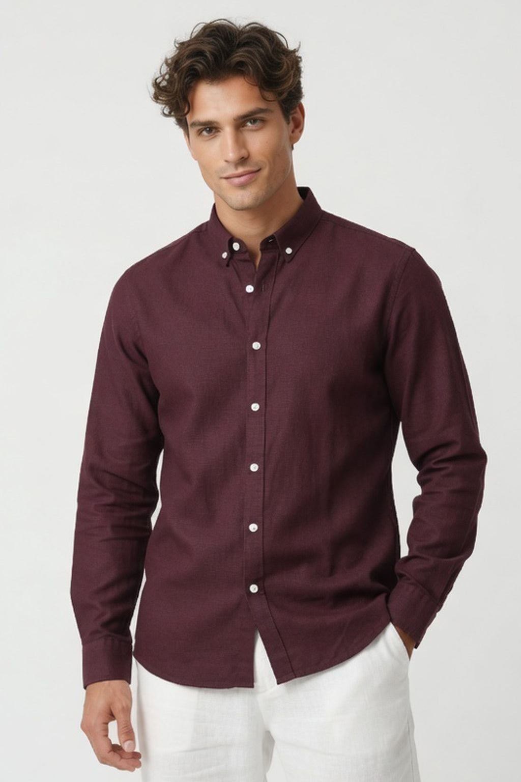Premium Wine Button-Down