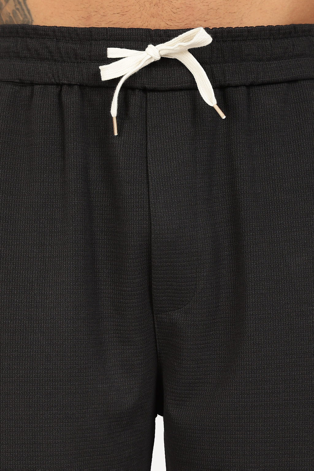 Black Textured Utility Cargo Trouser