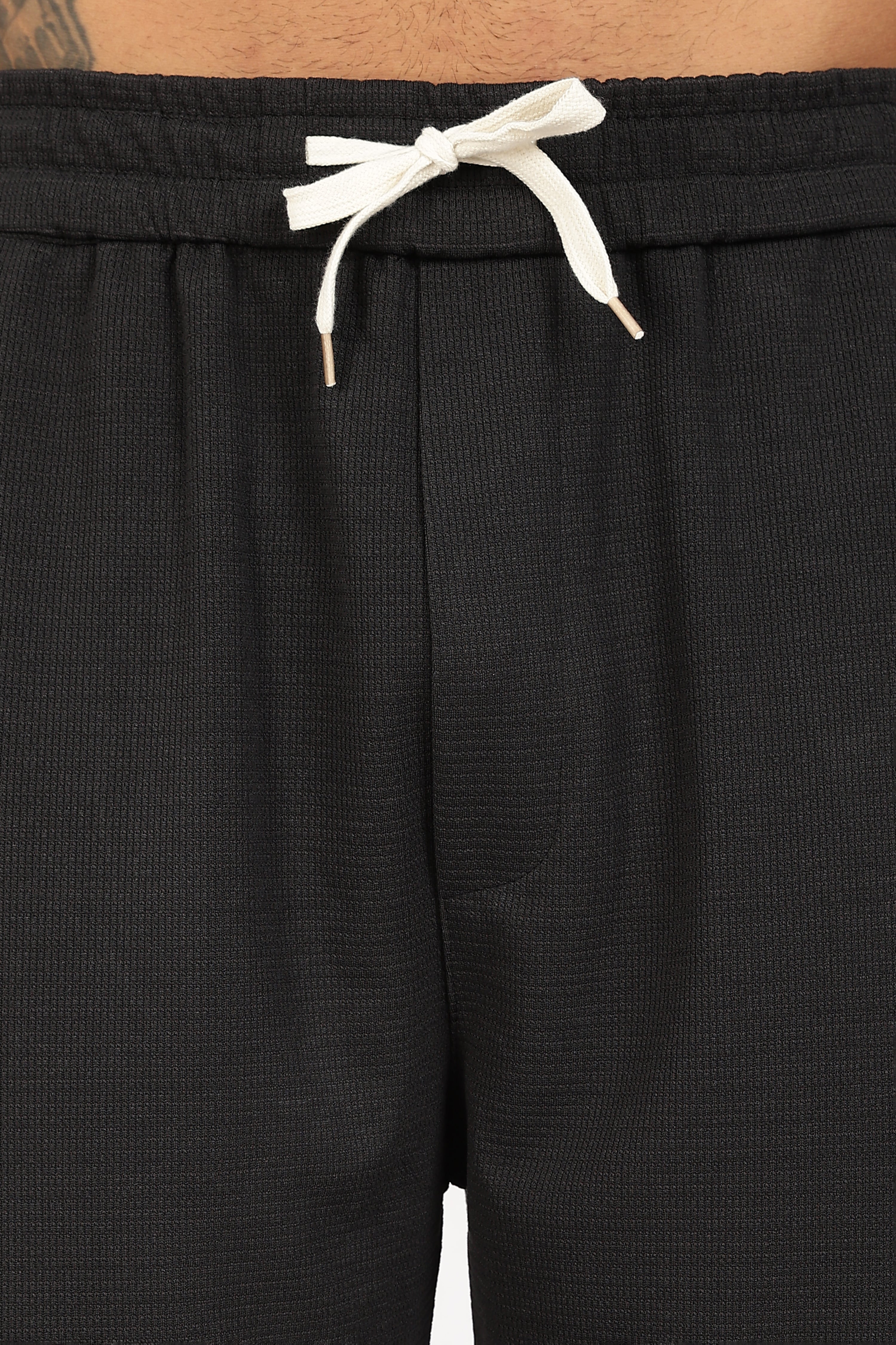 Black Textured Utility Cargo Trouser