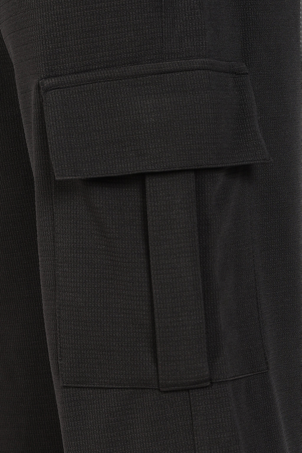 Black Textured Utility Cargo Trouser