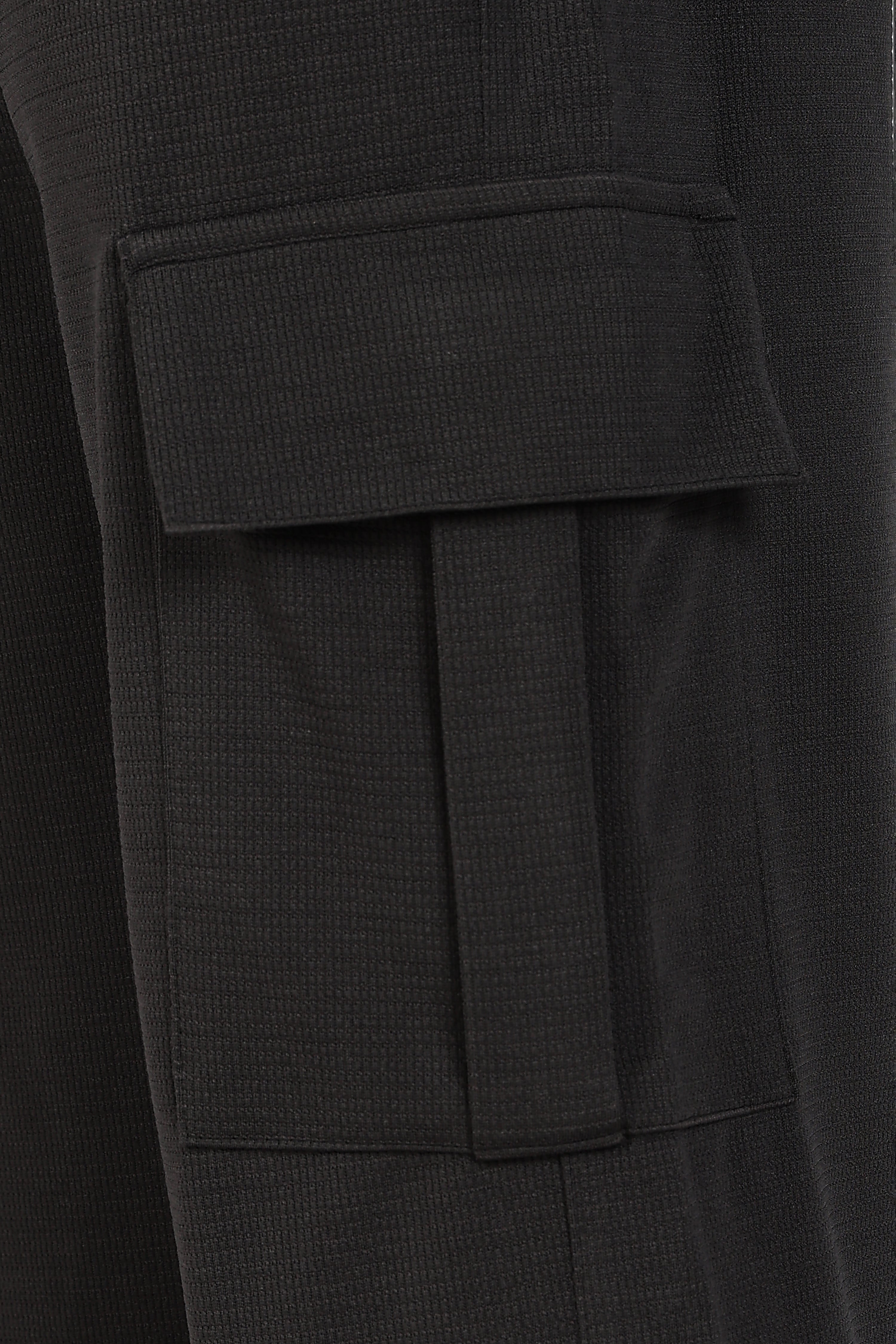 Black Textured Utility Cargo Trouser