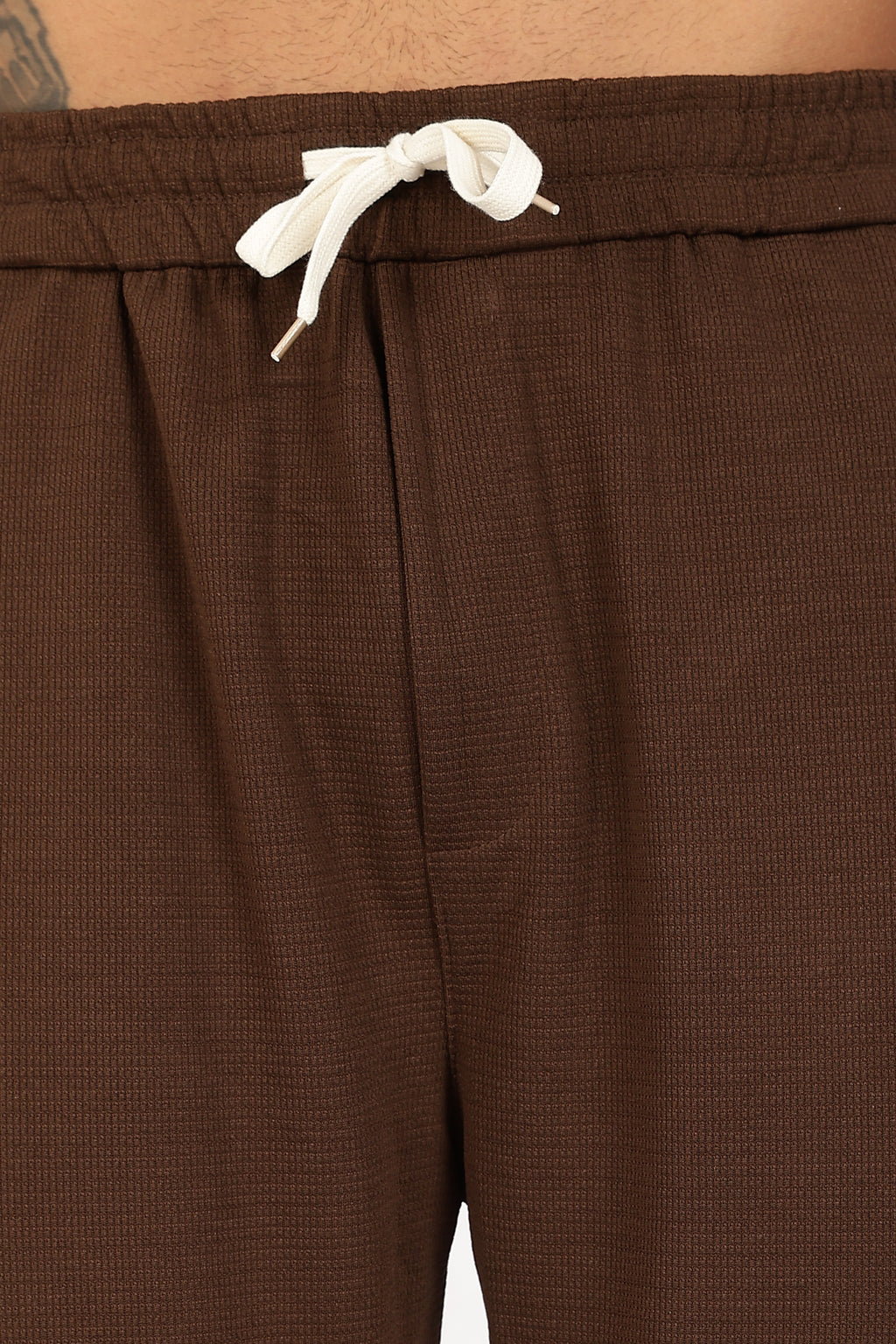 Brown Textured Utility Cargo Trouser