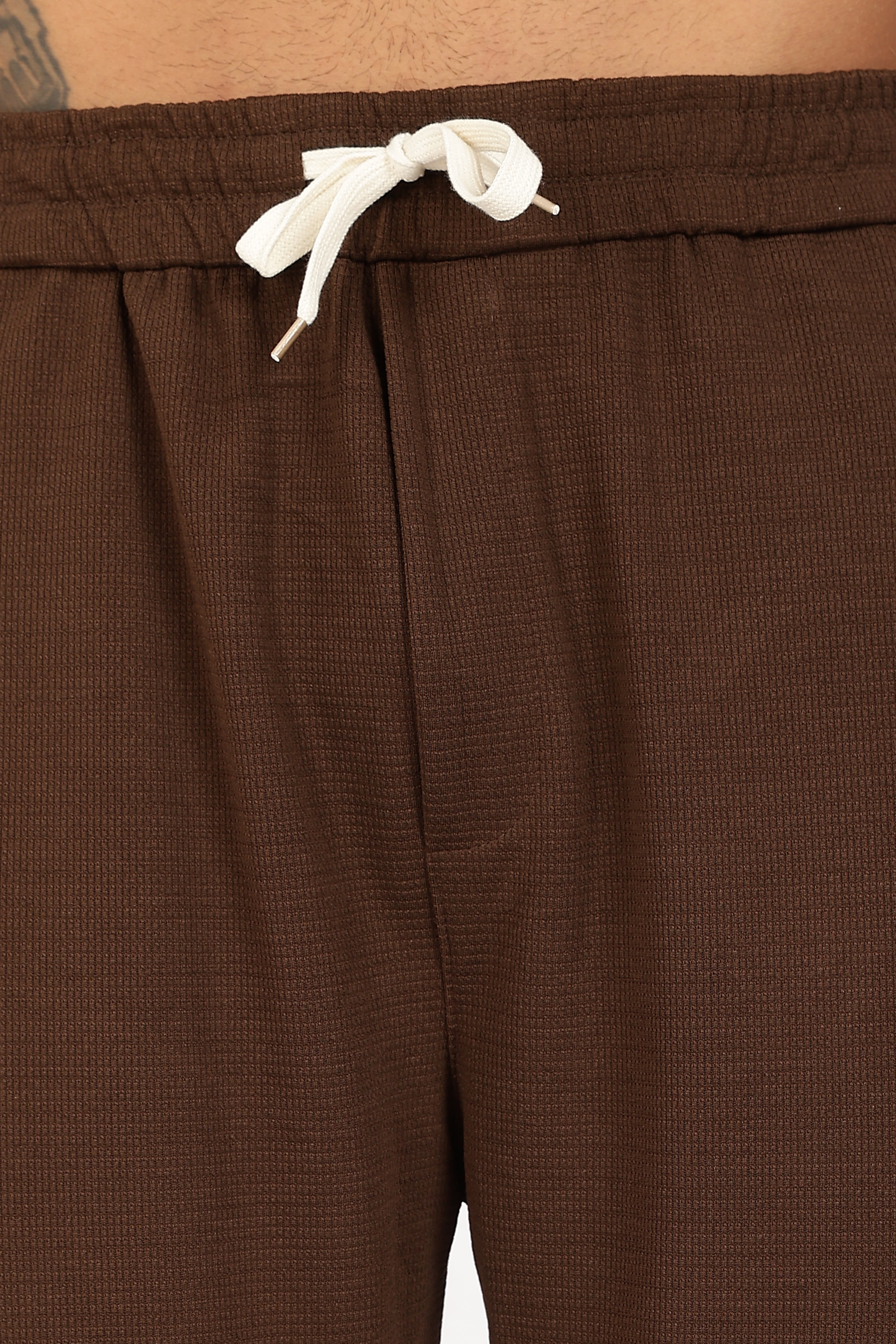Brown Textured Utility Cargo Trouser