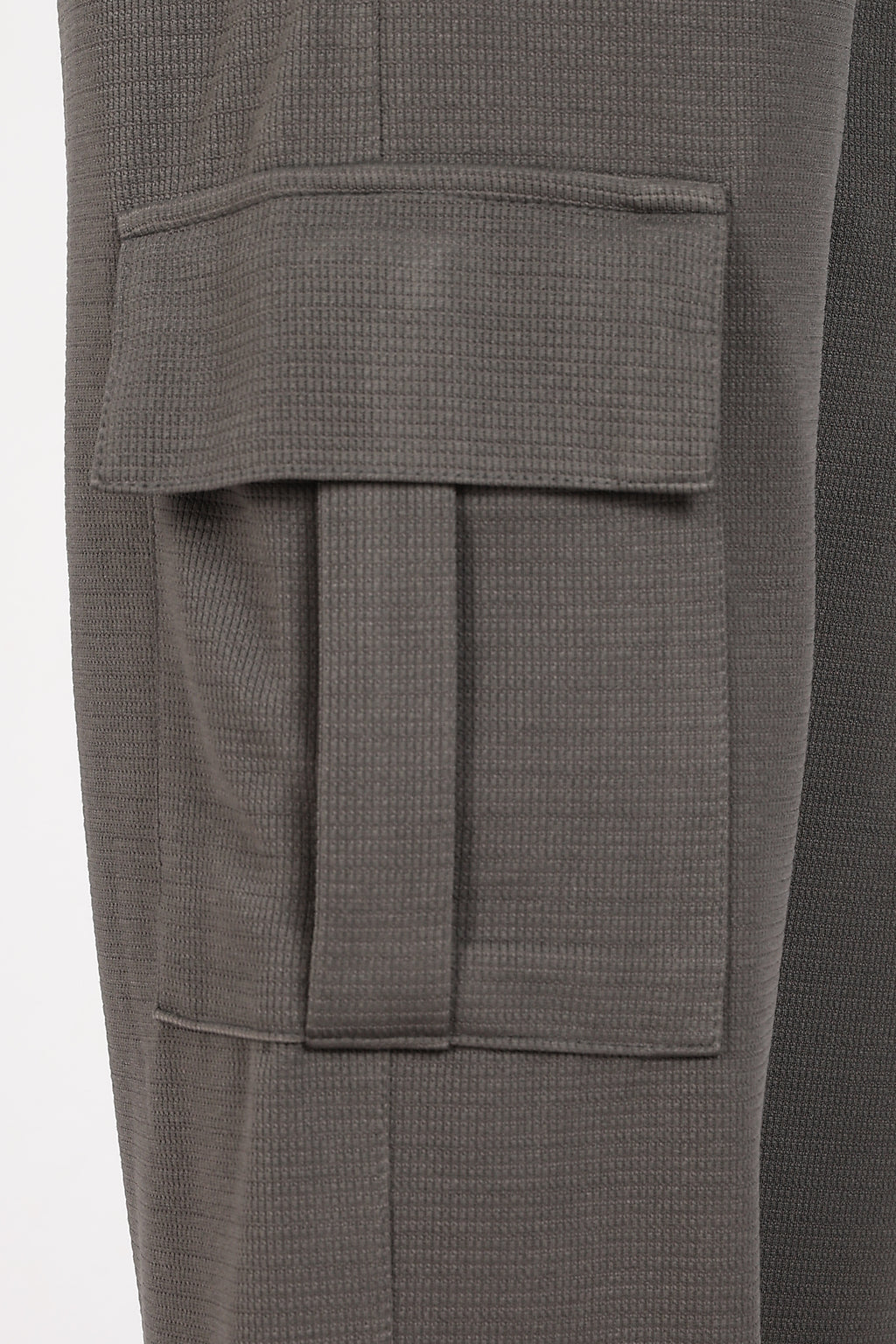 Grey Textured Utility Cargo Trouser