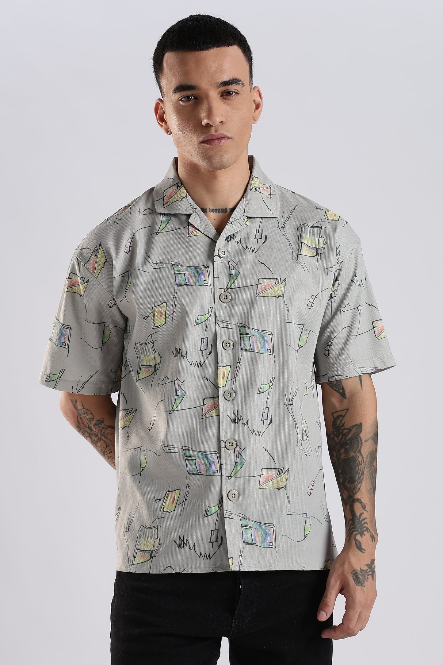 Grey Lagoon Casual Shirt