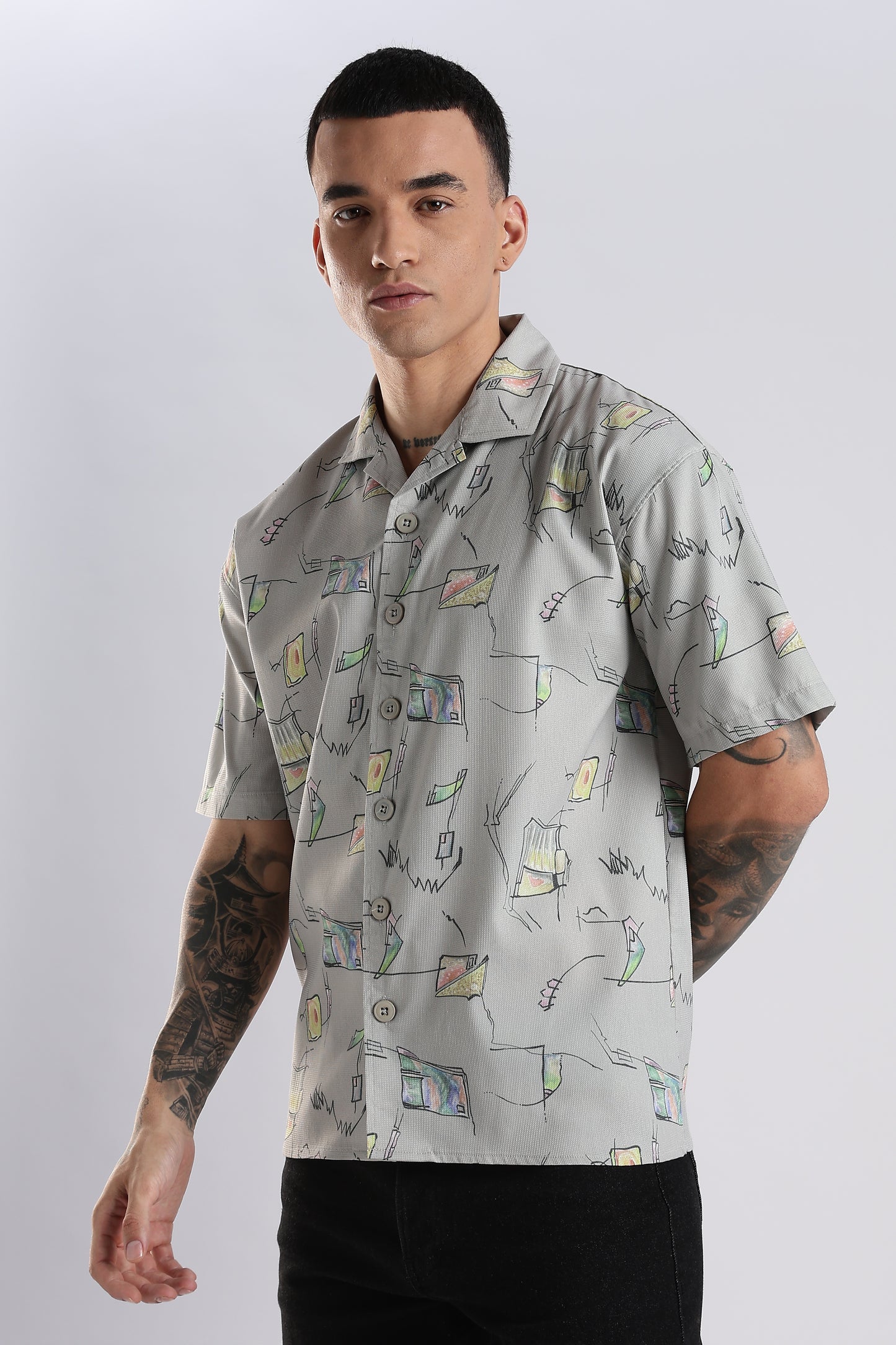 Grey Lagoon Casual Shirt
