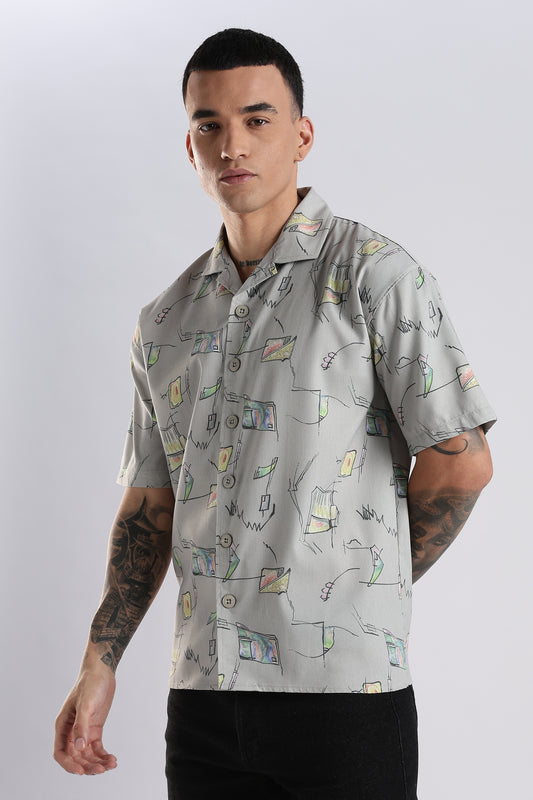 Grey Lagoon Casual Shirt