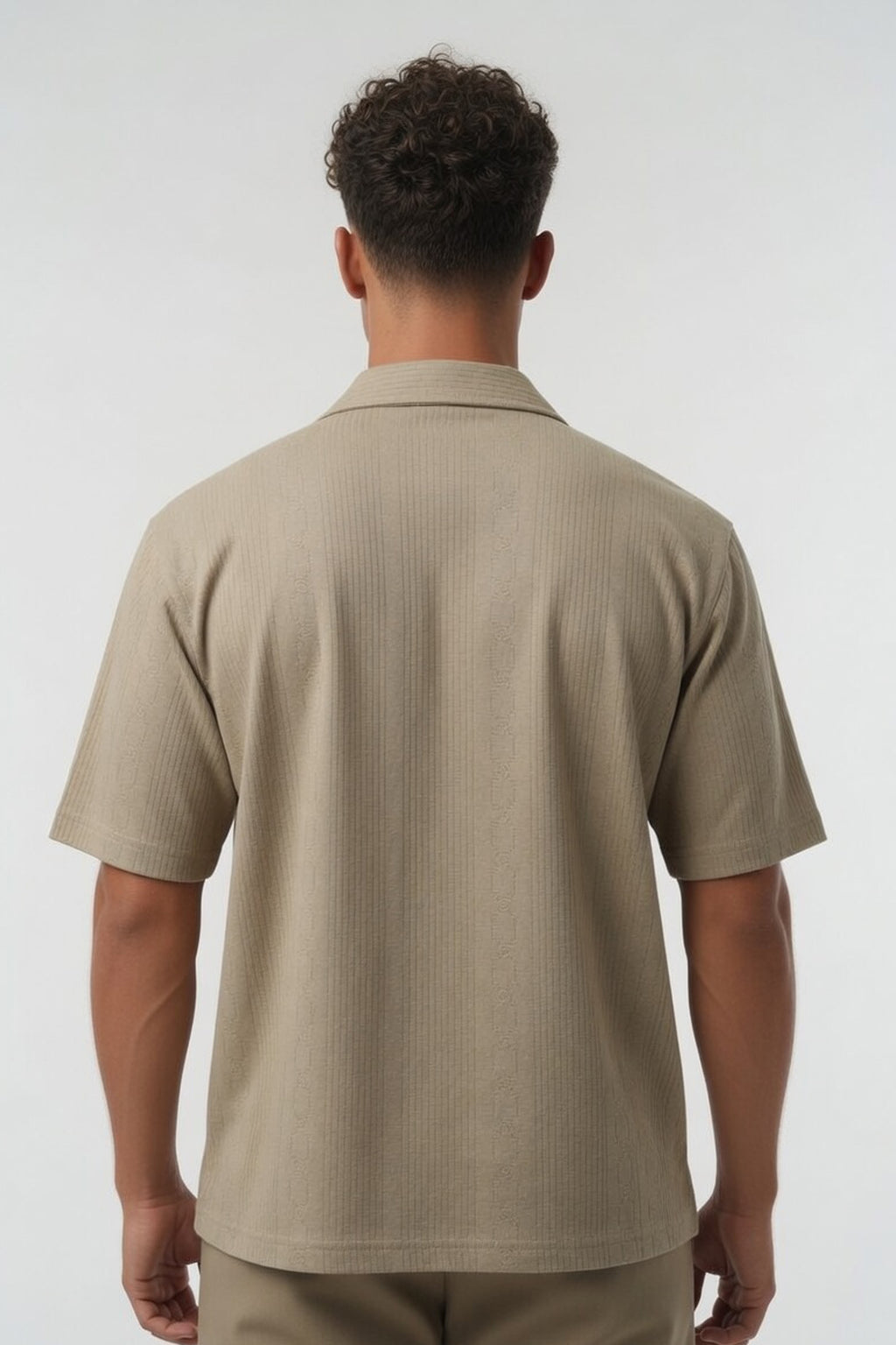 Oasis Green Ribbed Cuban Shirt