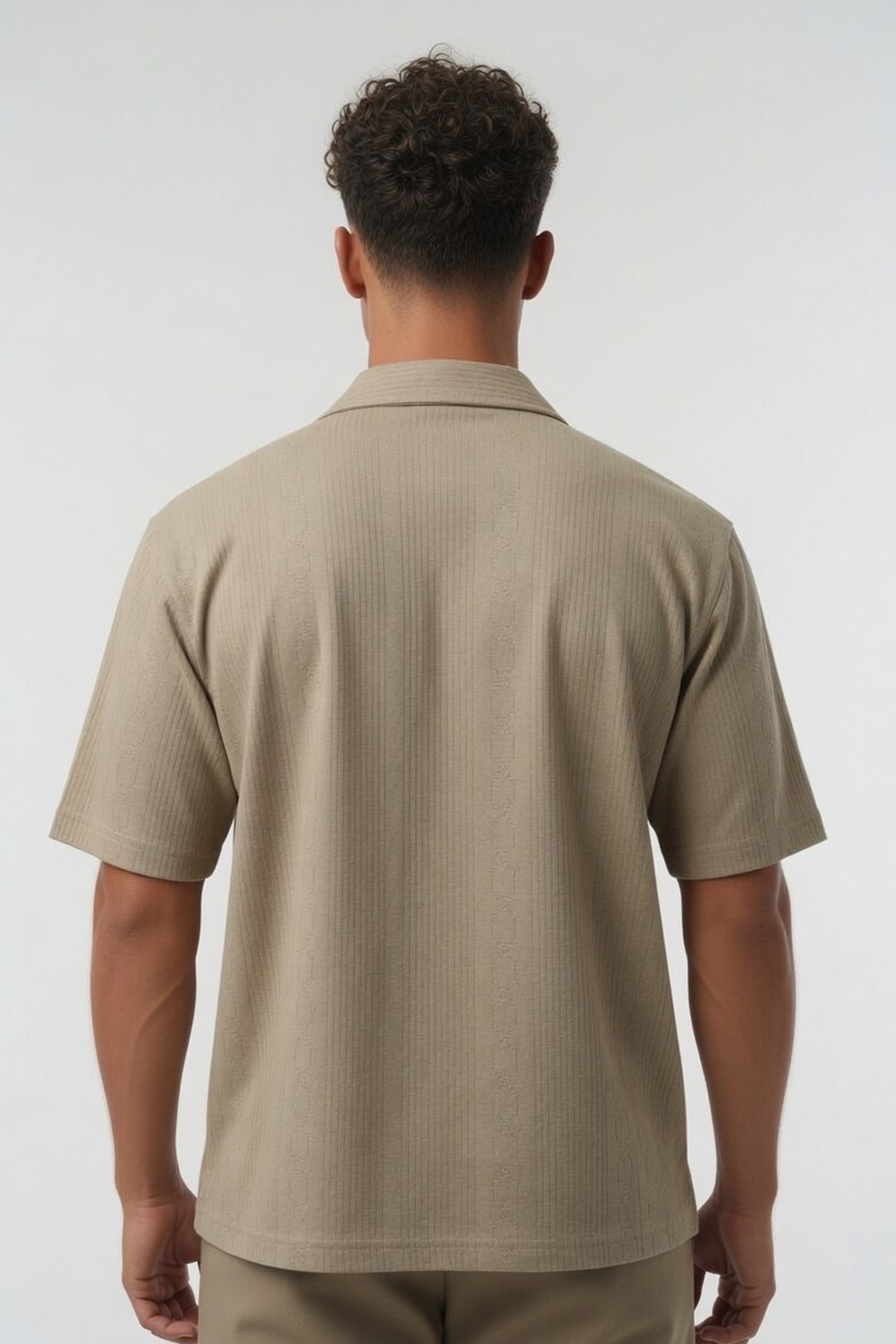 Oasis Green Ribbed Cuban Shirt