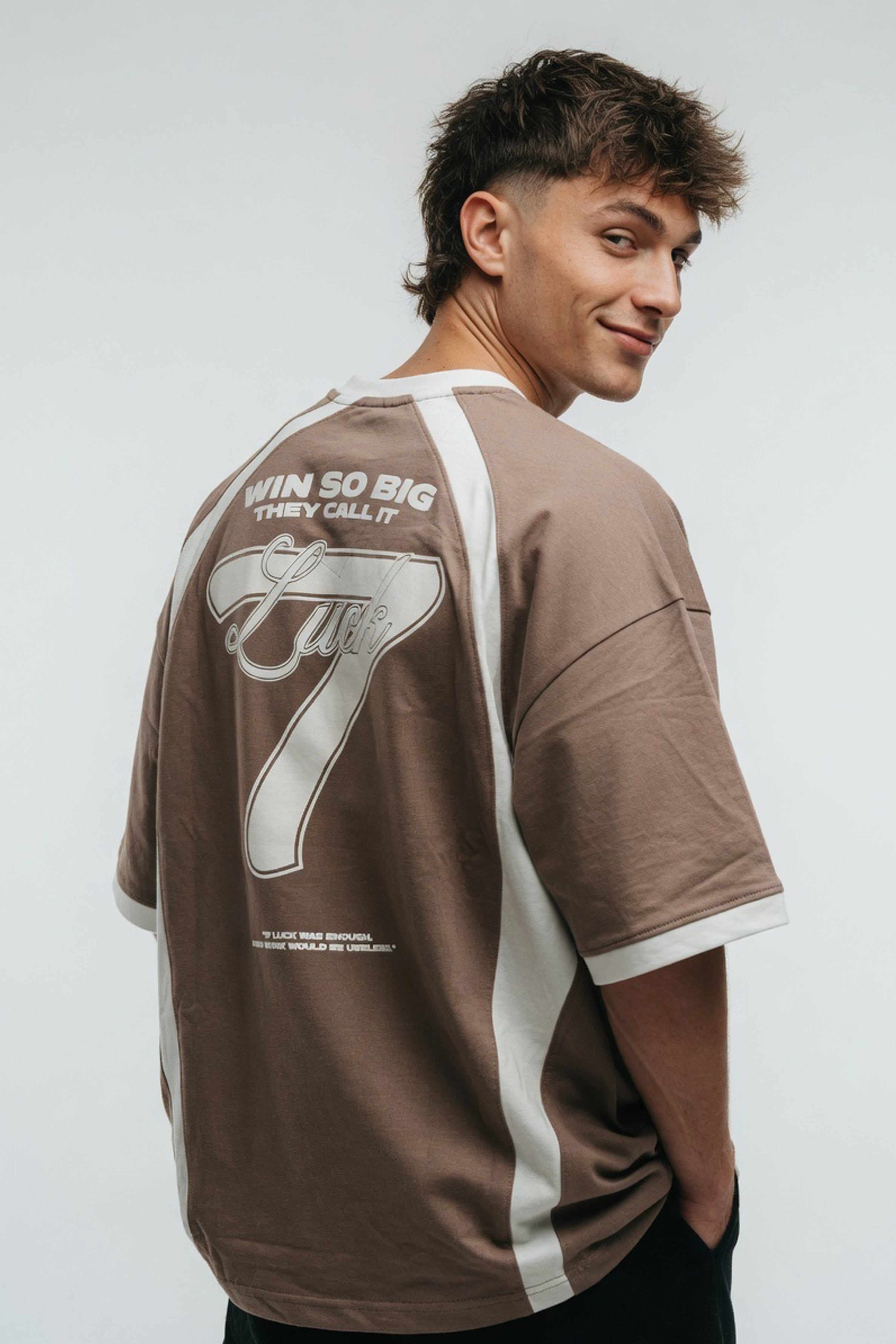 The Hustler Retro  Brown Jersey