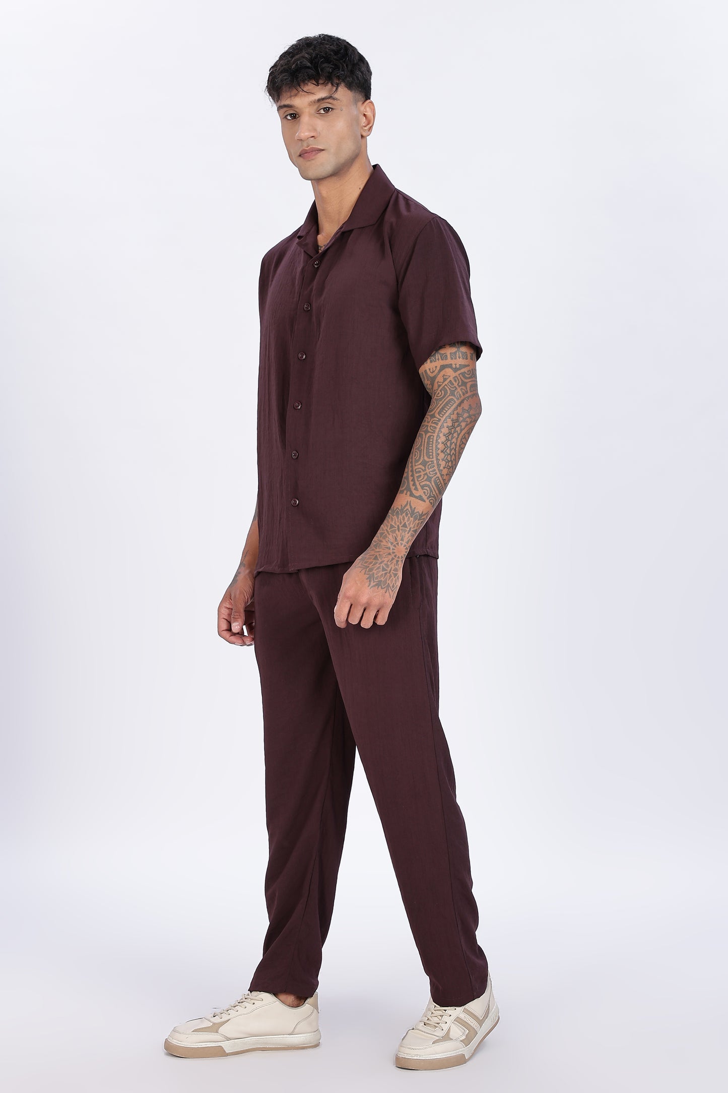 Oxblood Luxe Co-Ord Set
