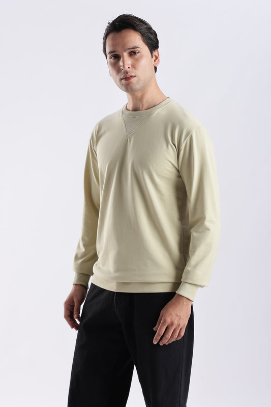 Classic Beige Crewneck Sweatshirt