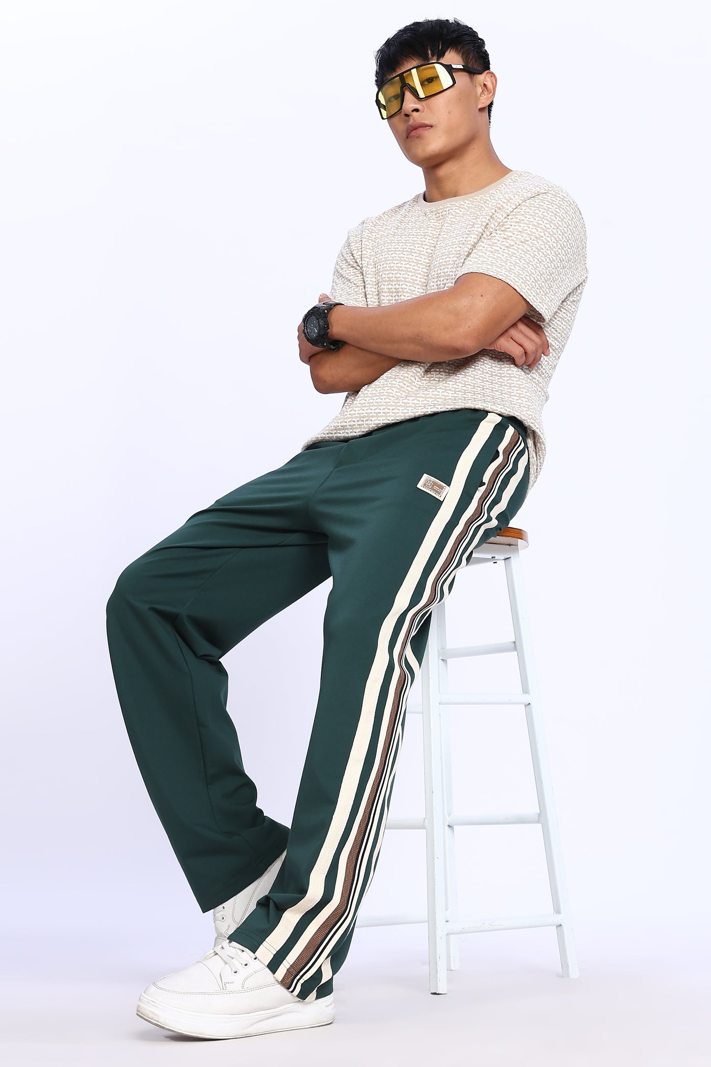 Forest Racer Stripe Track Pants