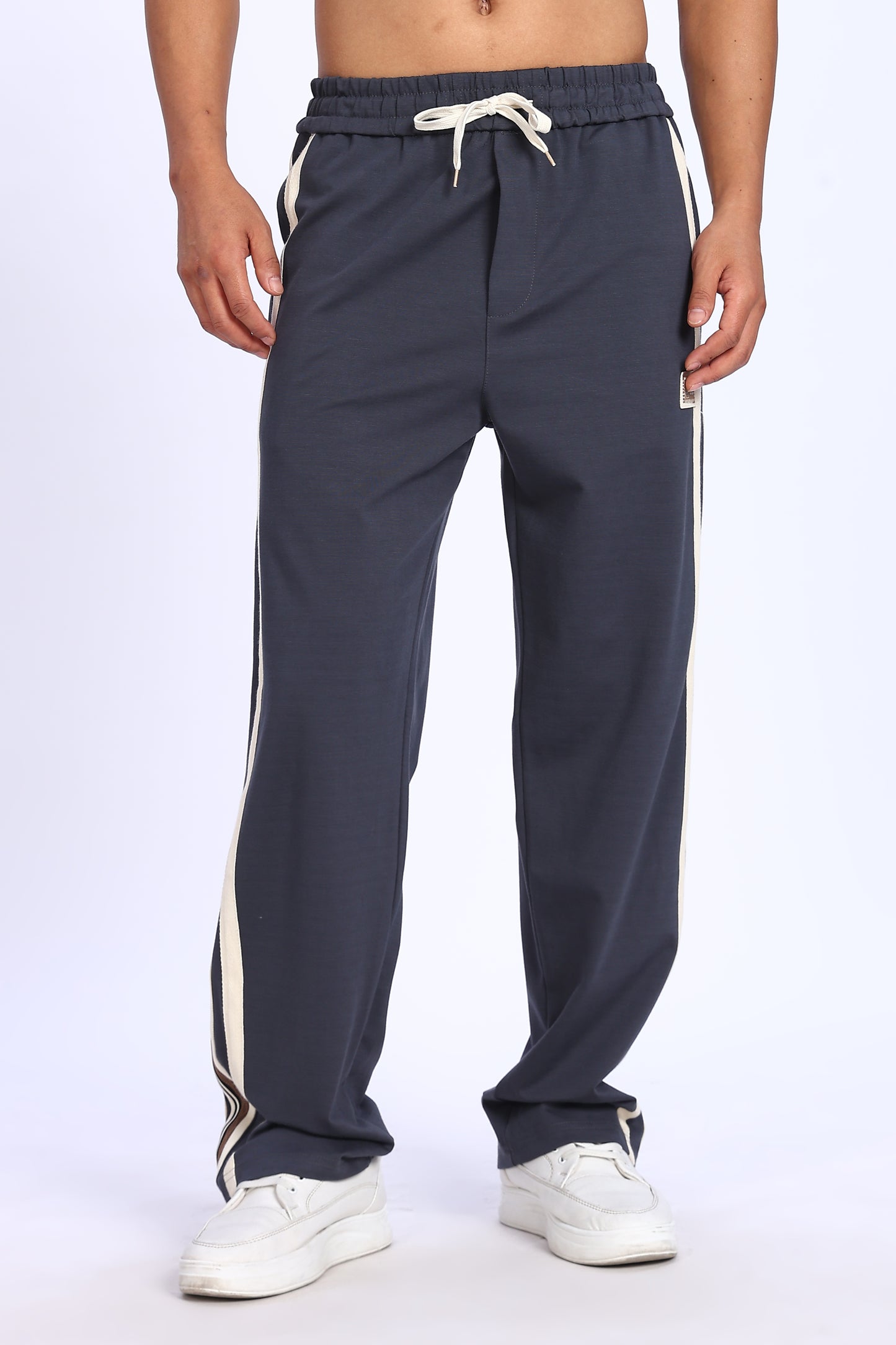 Navy Core Stripe Track Pants