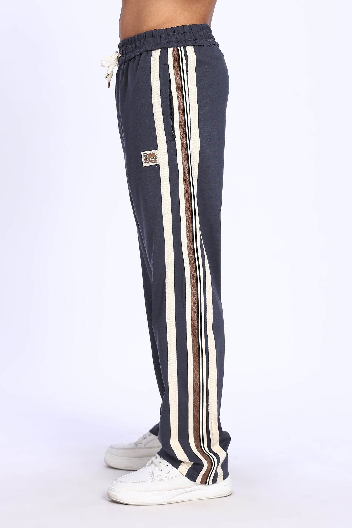 Navy Core Stripe Track Pants