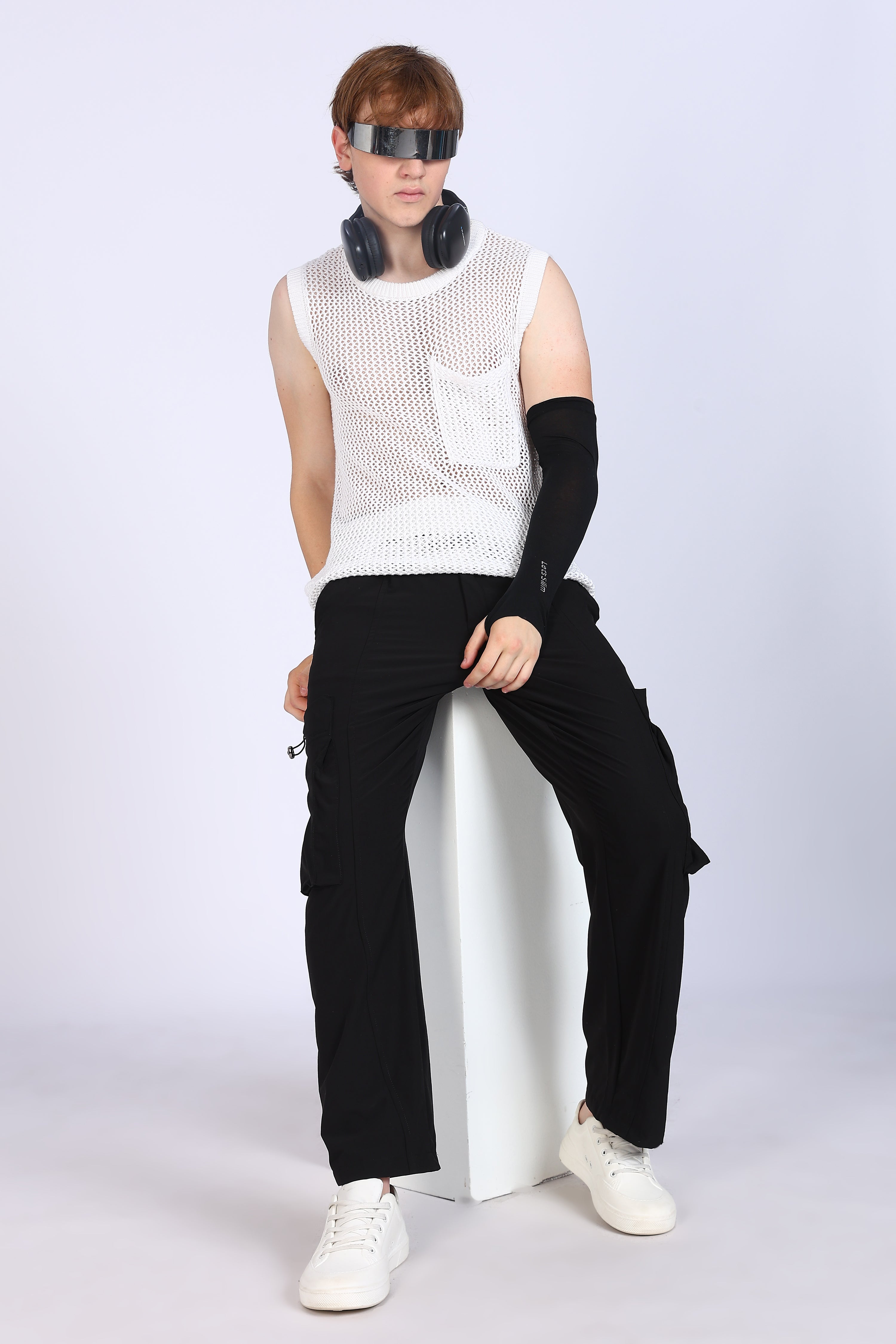 Regular Fit Men's Cargo Black Trousers