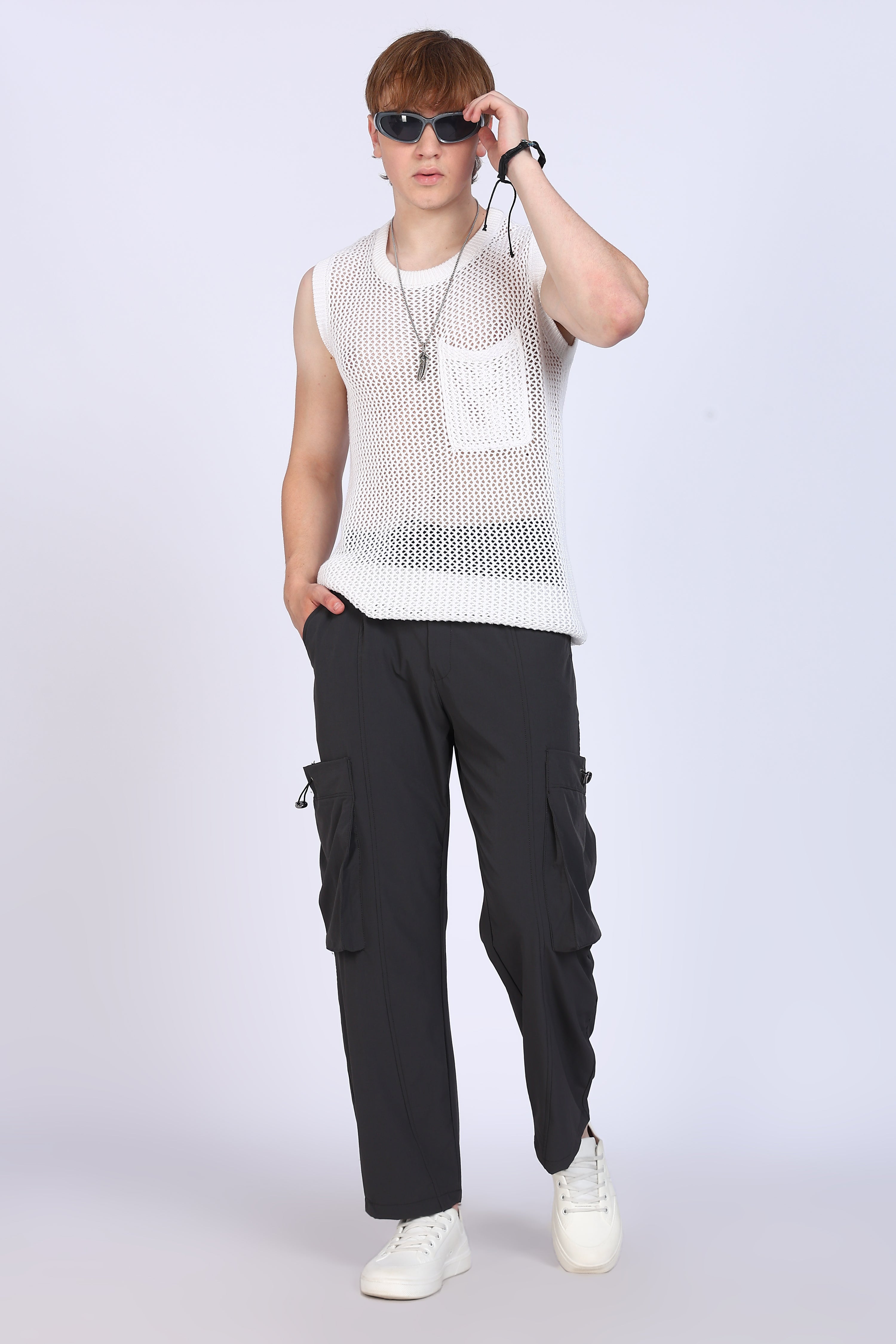 Regular Men's Cargo Dark Grey Trousers