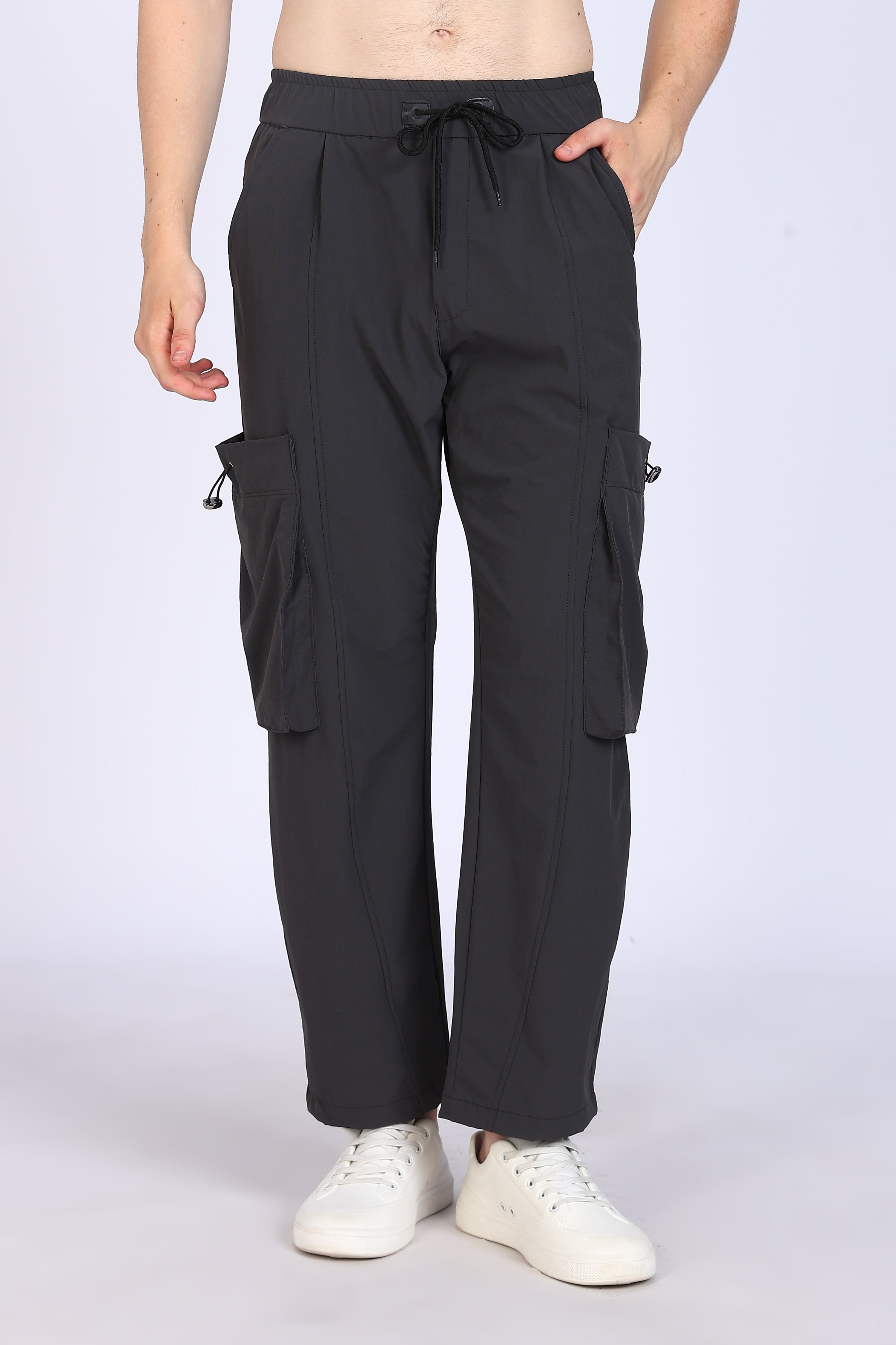 Regular Men's Cargo Dark Grey Trousers